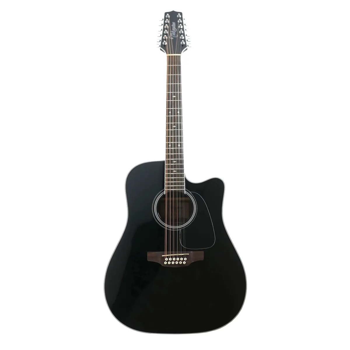 Takamine GD38CE-BLK Black 12-String Acoustic-Electric Dreadnought Guitar - Image 5