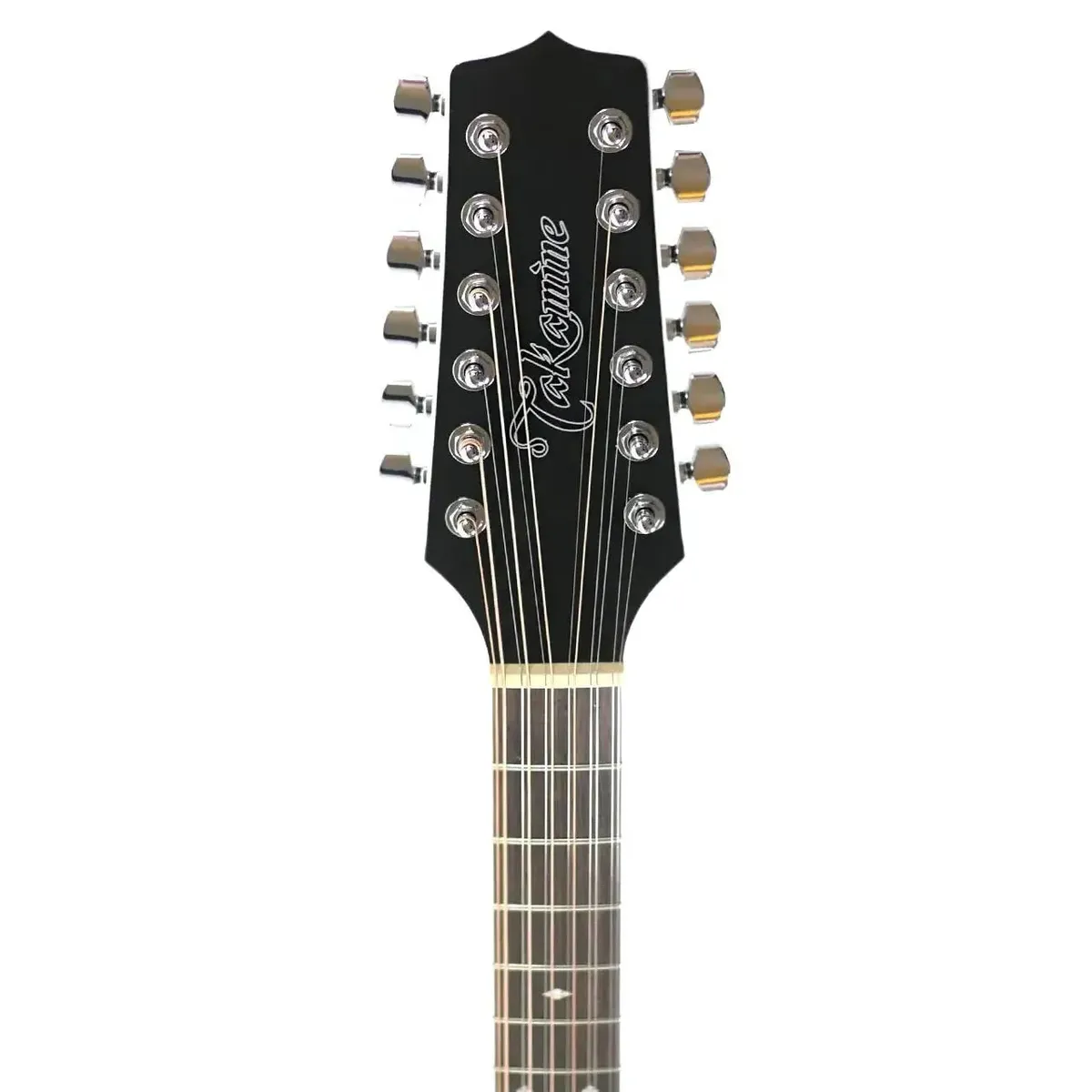 Takamine GD38CE-BLK Black 12-String Acoustic-Electric Dreadnought Guitar - Image 7