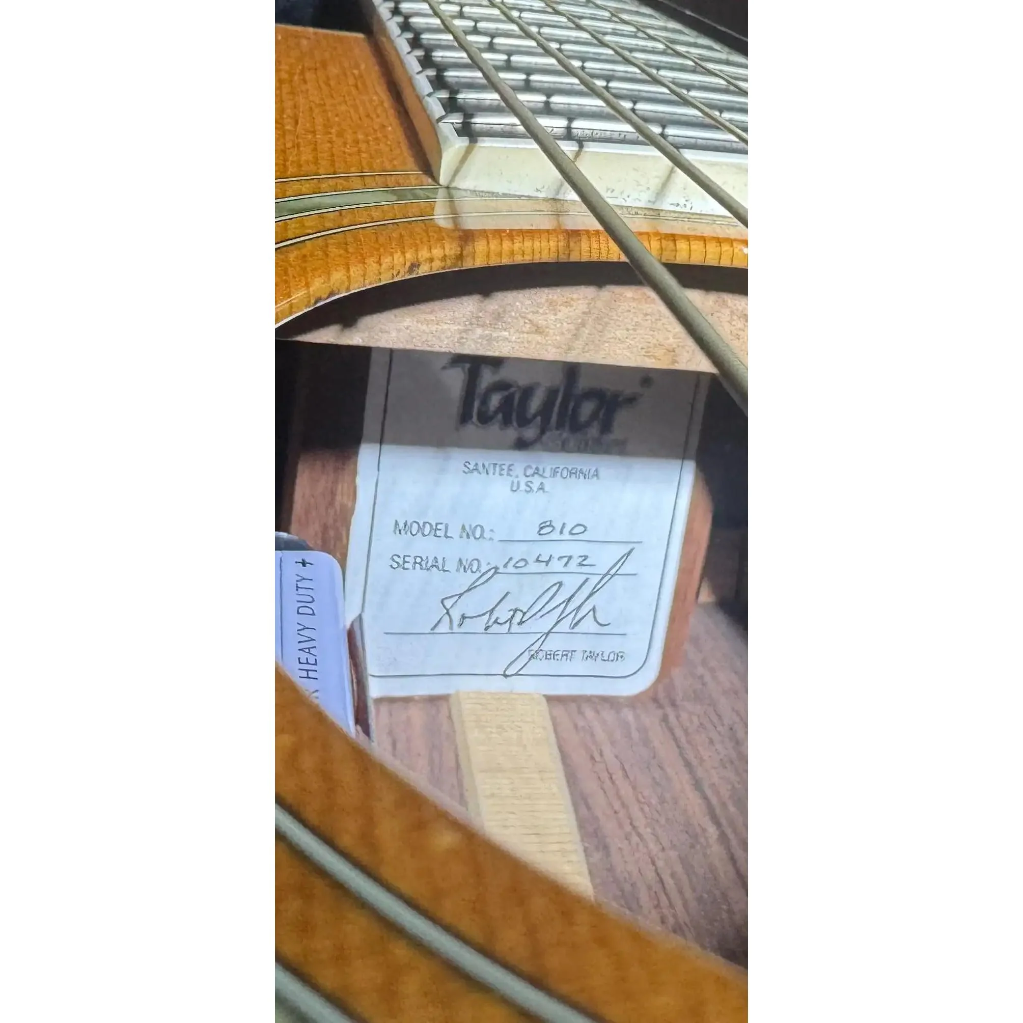 1990 Taylor 810 Solid Spruce Top Acoustic-Electric Guitar - Pre-Owned - Image 8