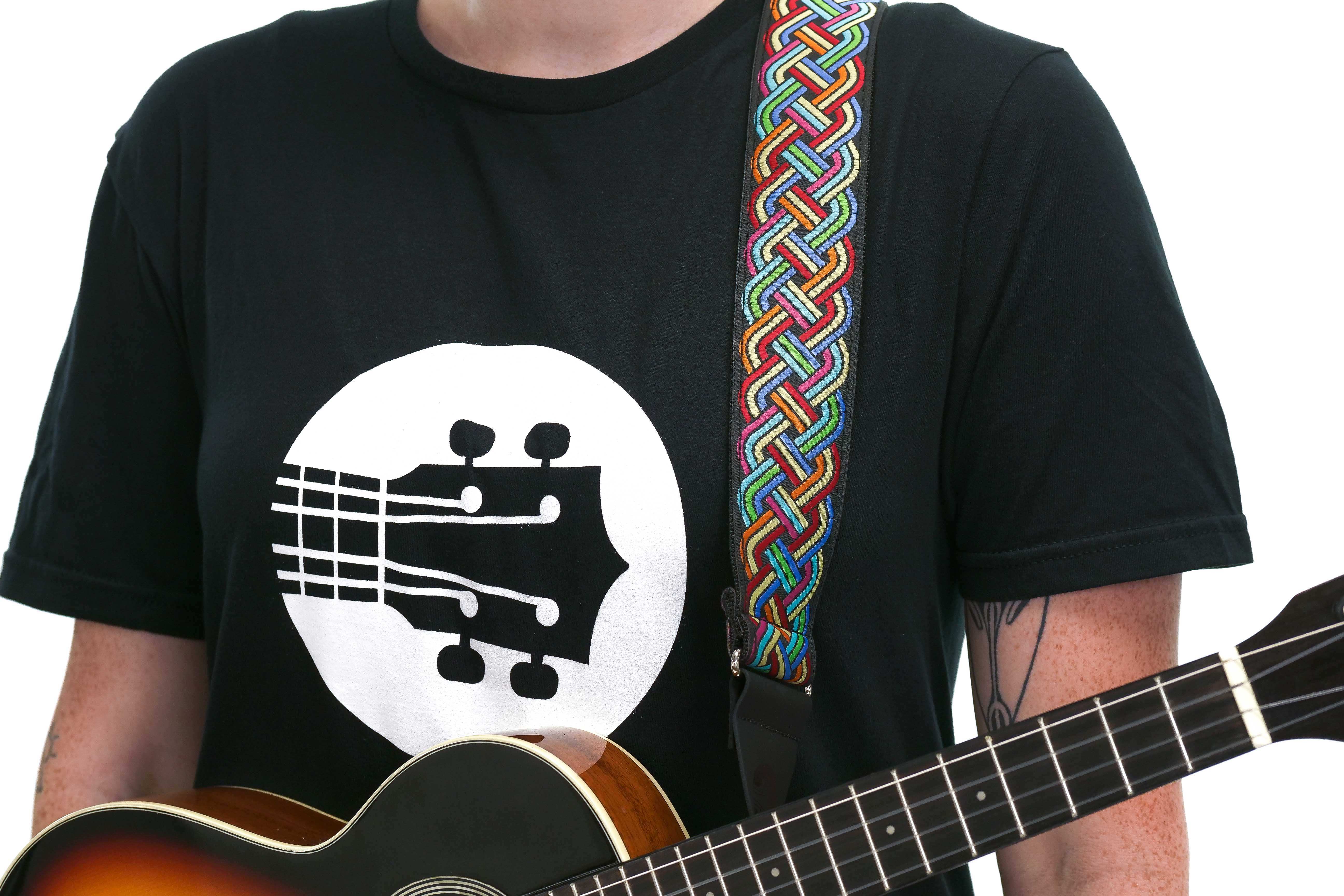 Terry Carter Music Store 2 Inch Deluxe Jacquard Guitar and Ukulele Strap - RETRO BAND - Image 4
