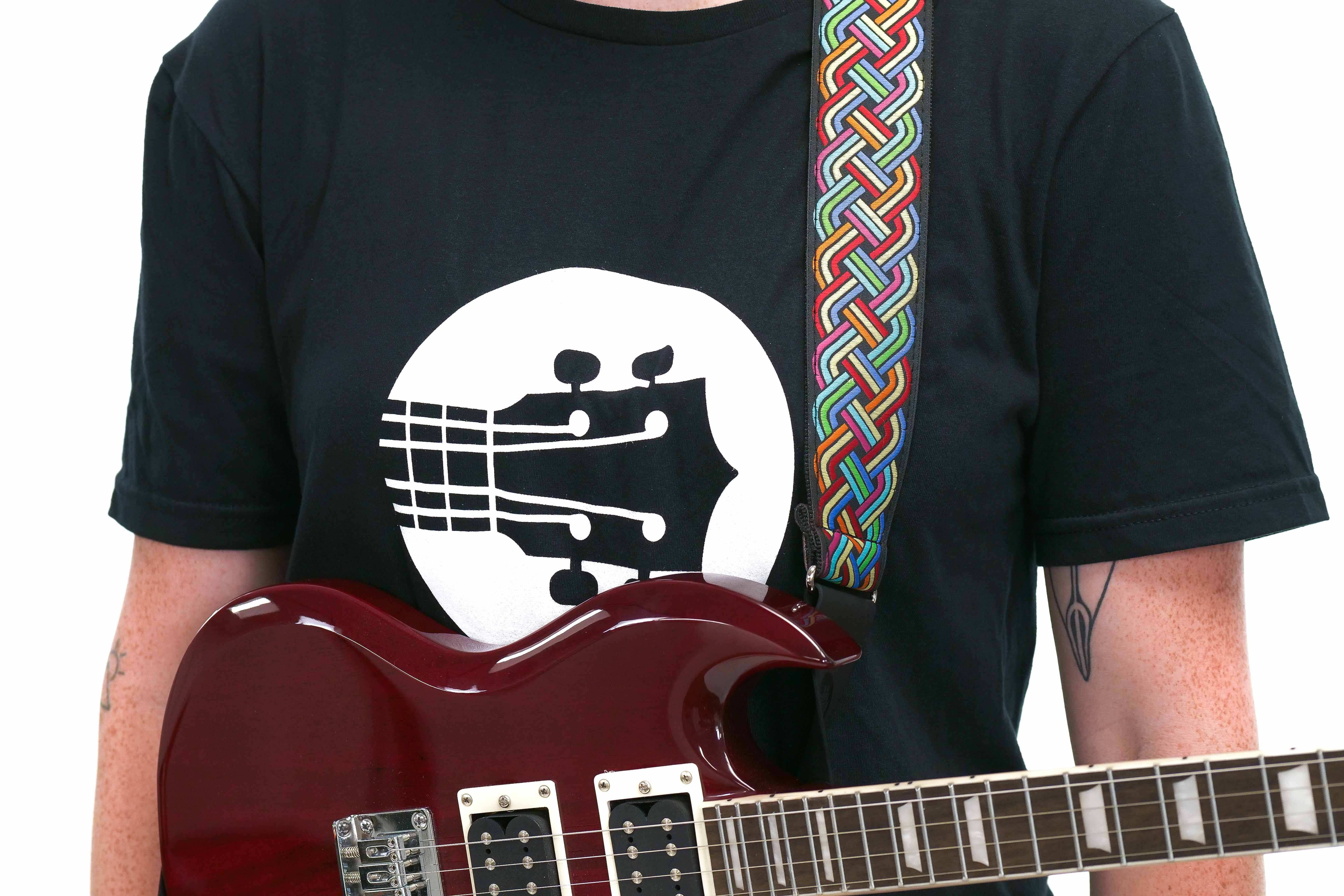 Terry Carter Music Store 2 Inch Deluxe Jacquard Guitar and Ukulele Strap - RETRO BAND - Image 5