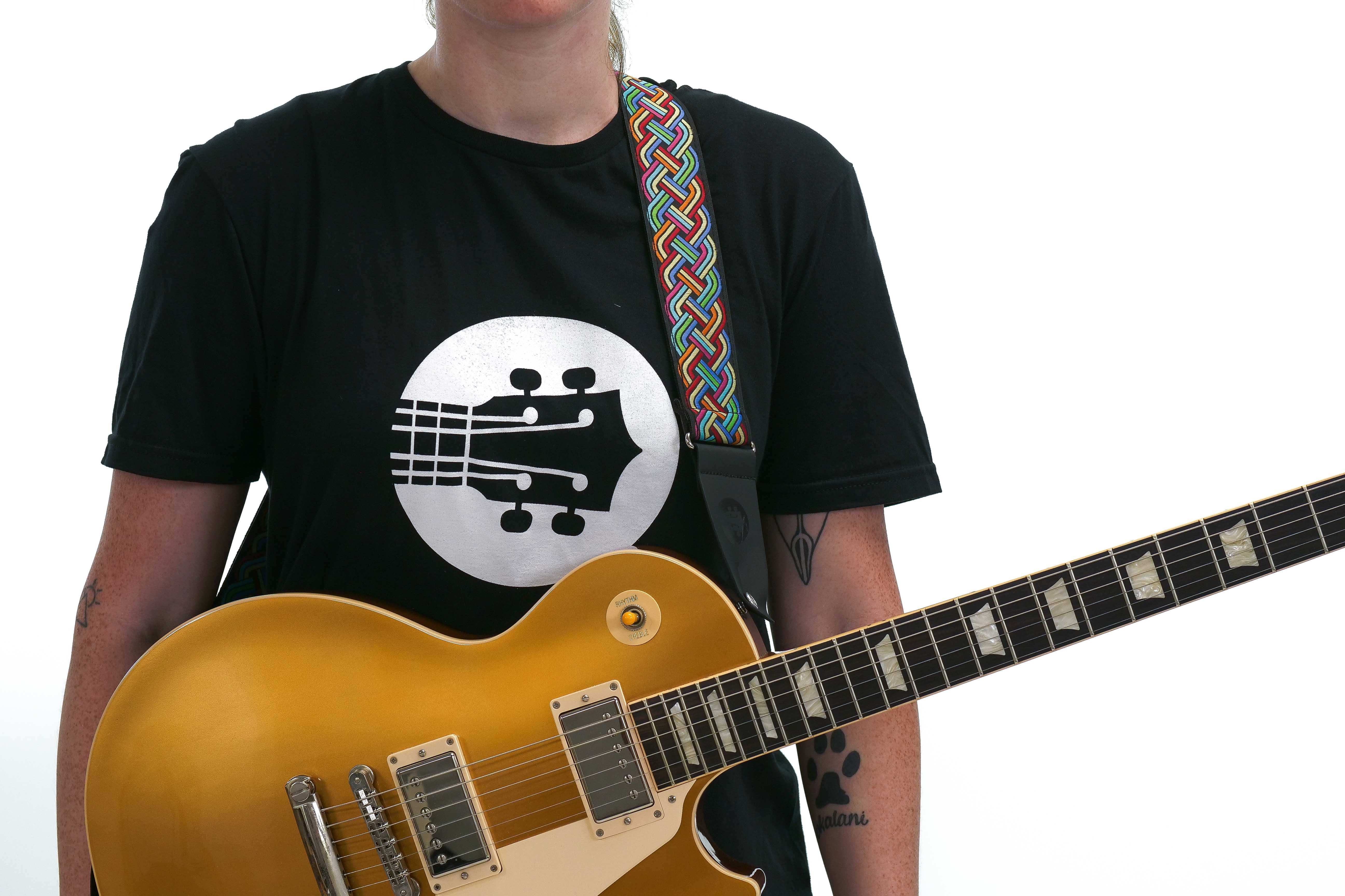 Terry Carter Music Store 2 Inch Deluxe Jacquard Guitar and Ukulele Strap - RETRO BAND - Image 6