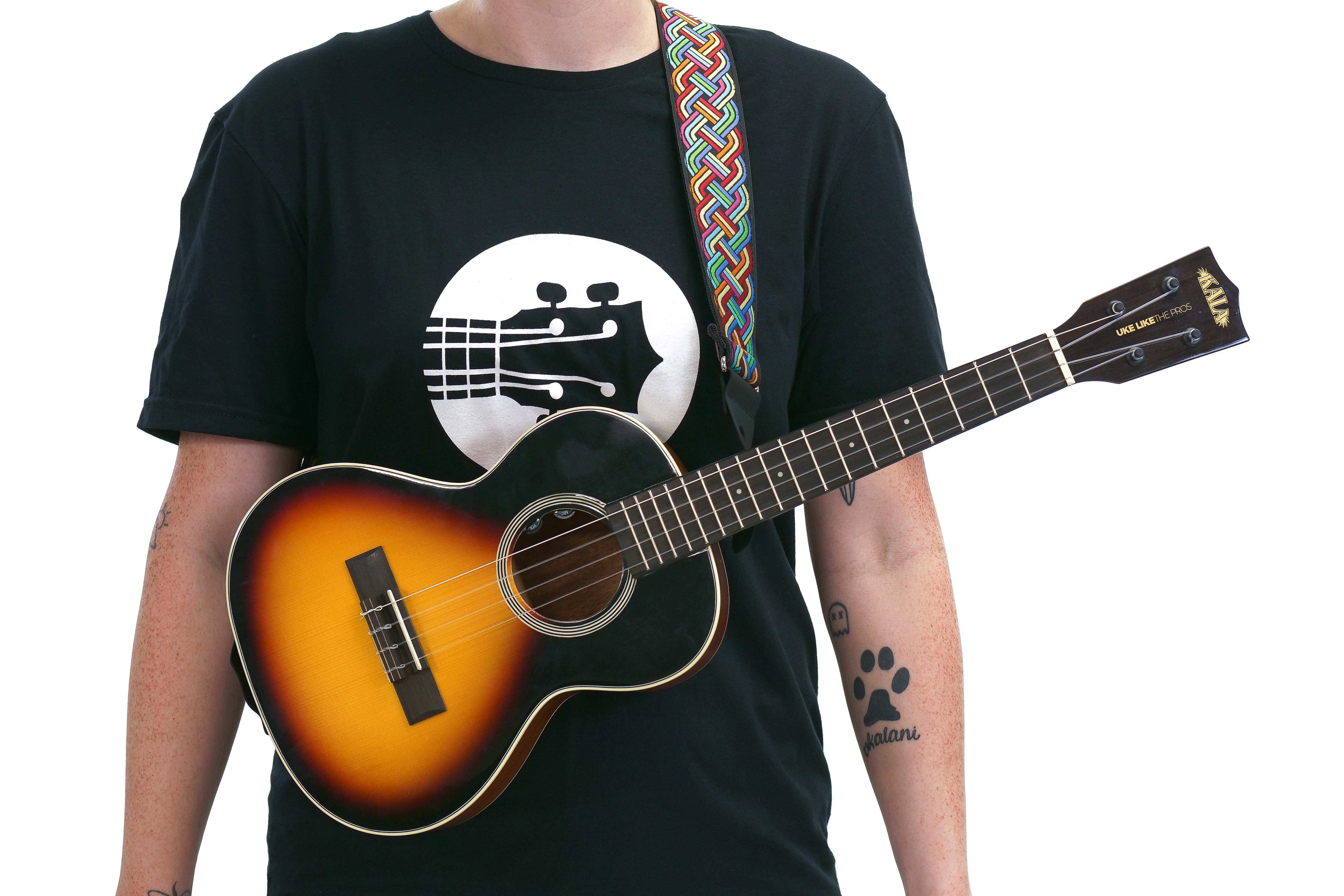 Terry Carter Music Store 2 Inch Deluxe Jacquard Guitar and Ukulele Strap - RETRO BAND - Image 8