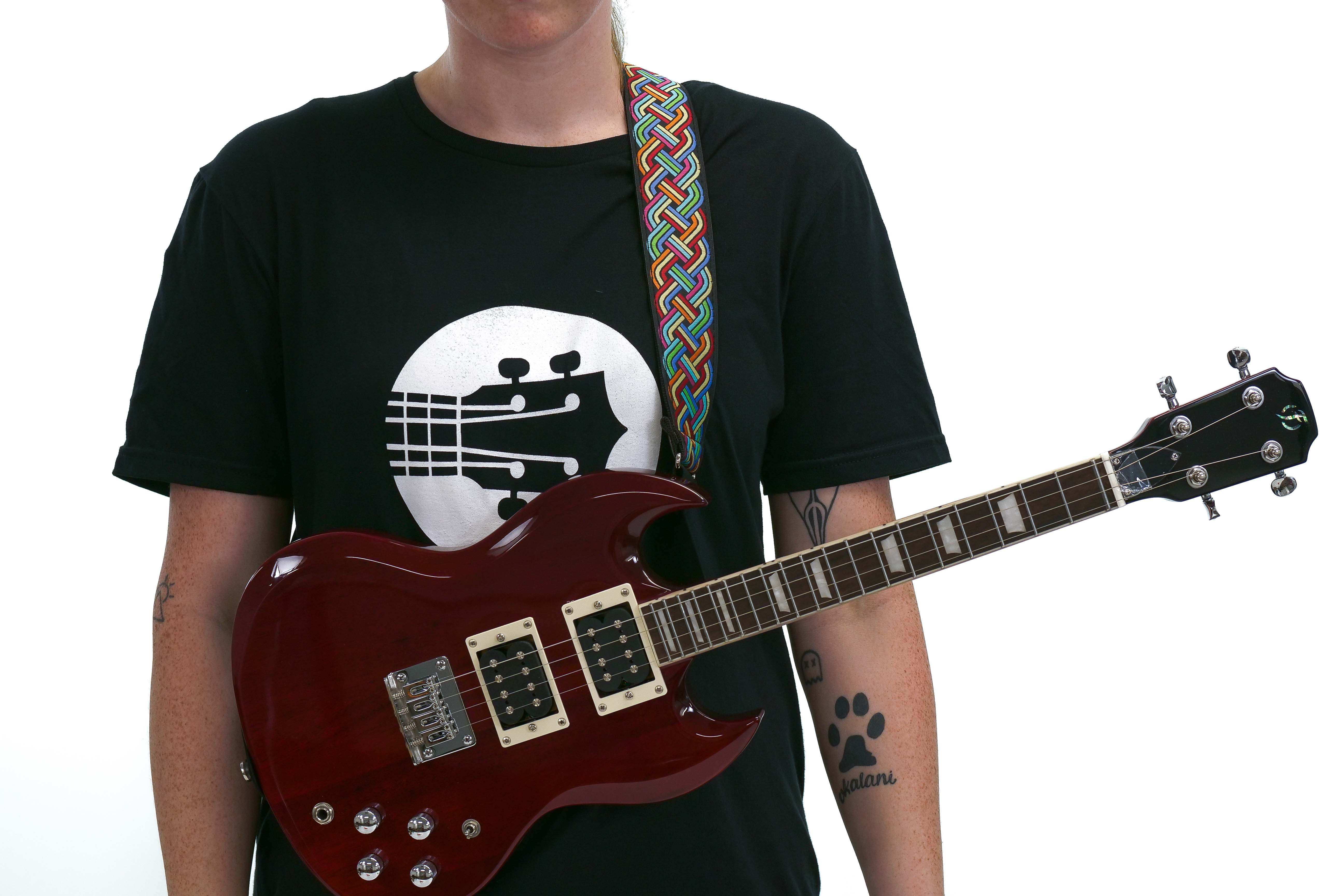 Terry Carter Music Store 2 Inch Deluxe Jacquard Guitar and Ukulele Strap - RETRO BAND - Image 9