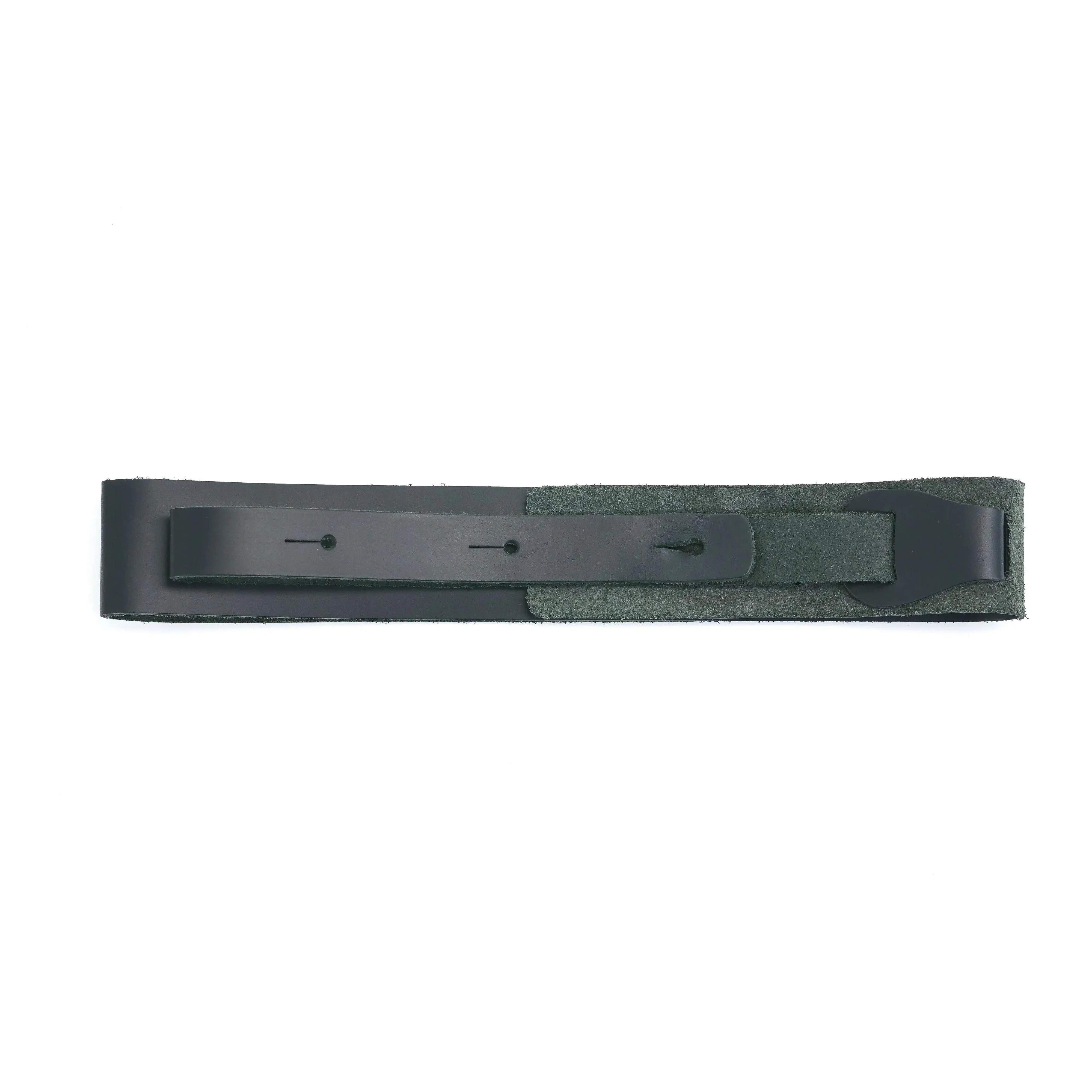 Terry Carter Music Store 2 Inch Leather Guitar Strap - BLACK - Image 3