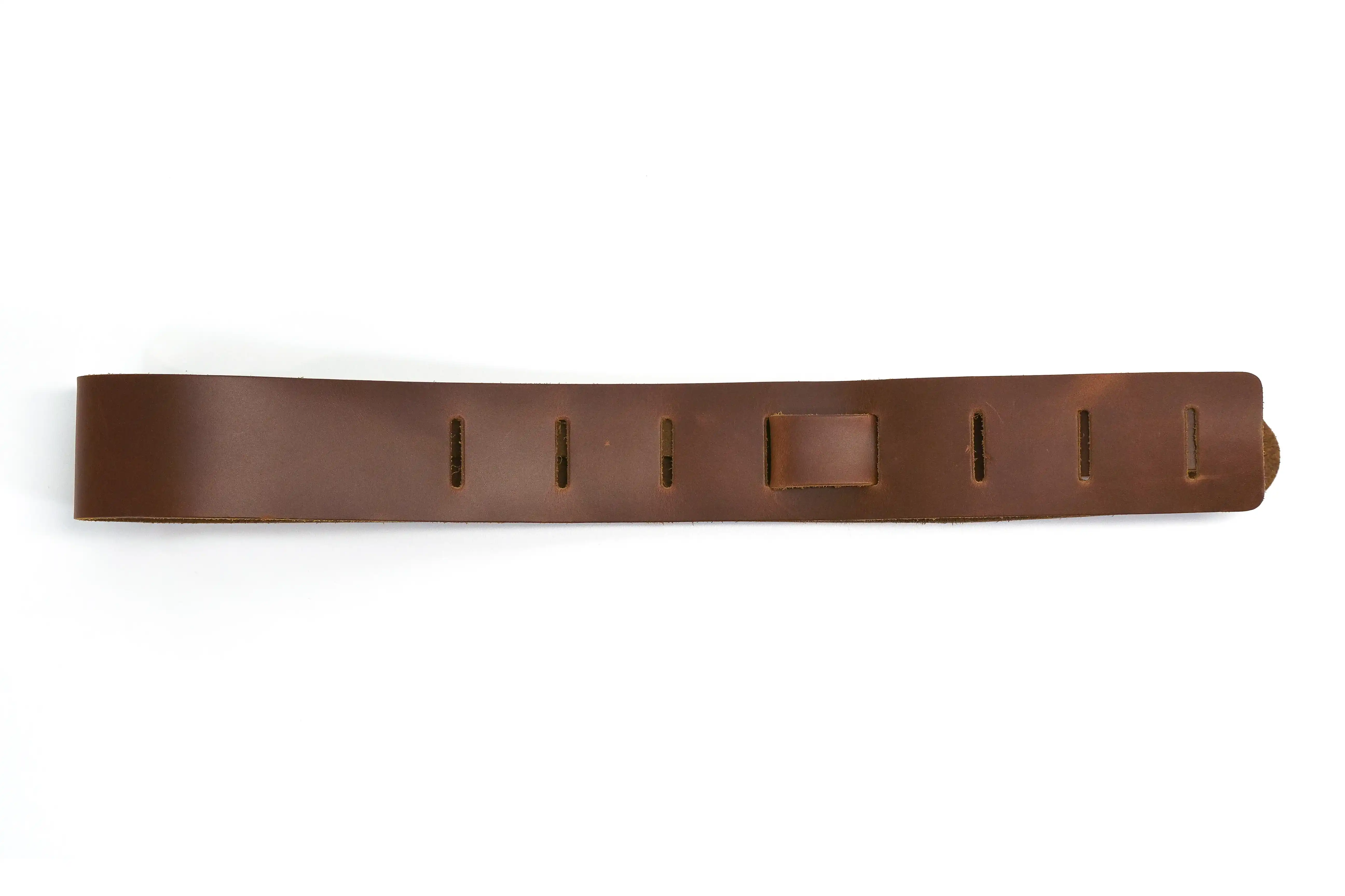 Terry Carter Music Store 2 Inch Leather Guitar Strap - BROWN - Image 3