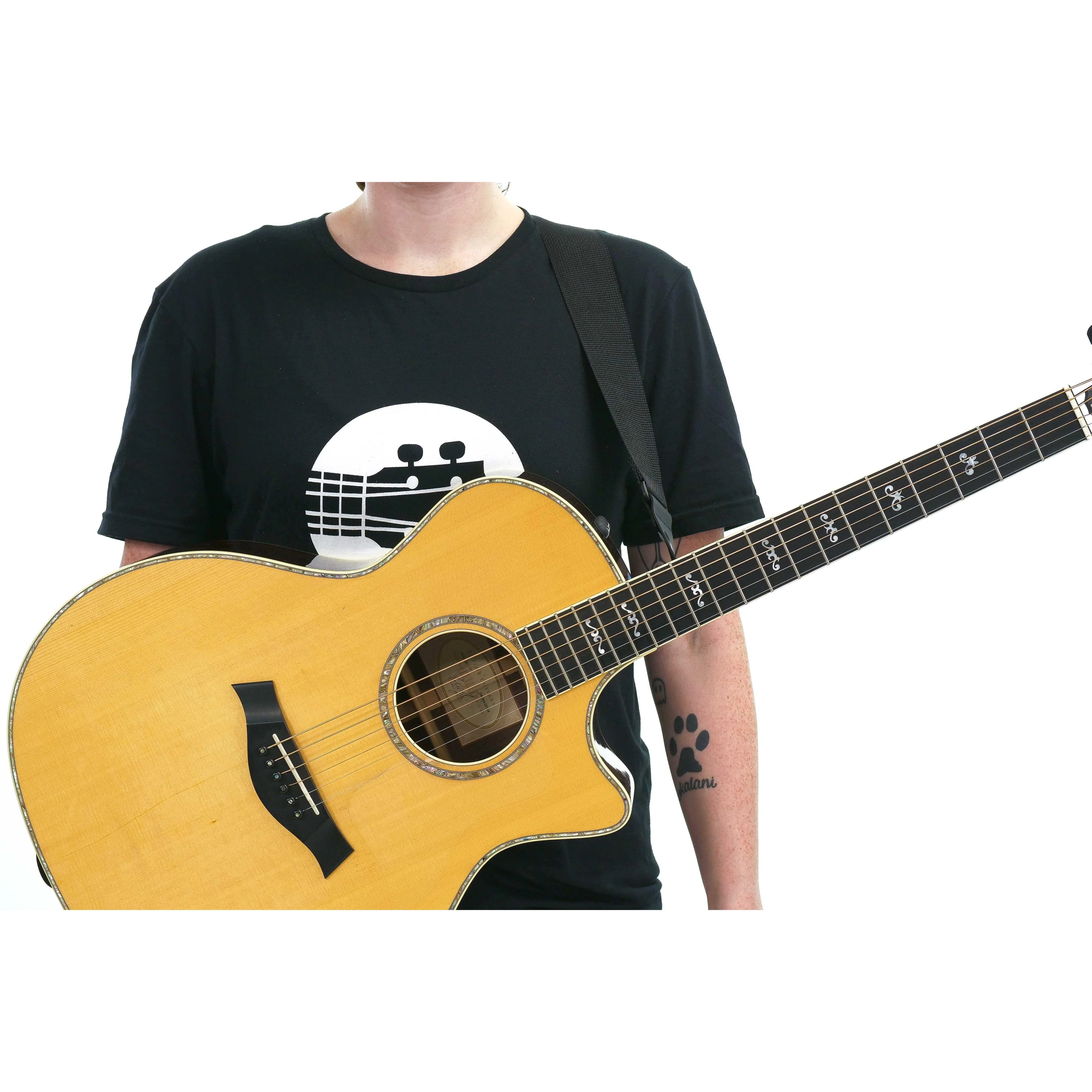 Terry Carter Music Store 2 Inch Poly Guitar Strap - BLACK - Image 5