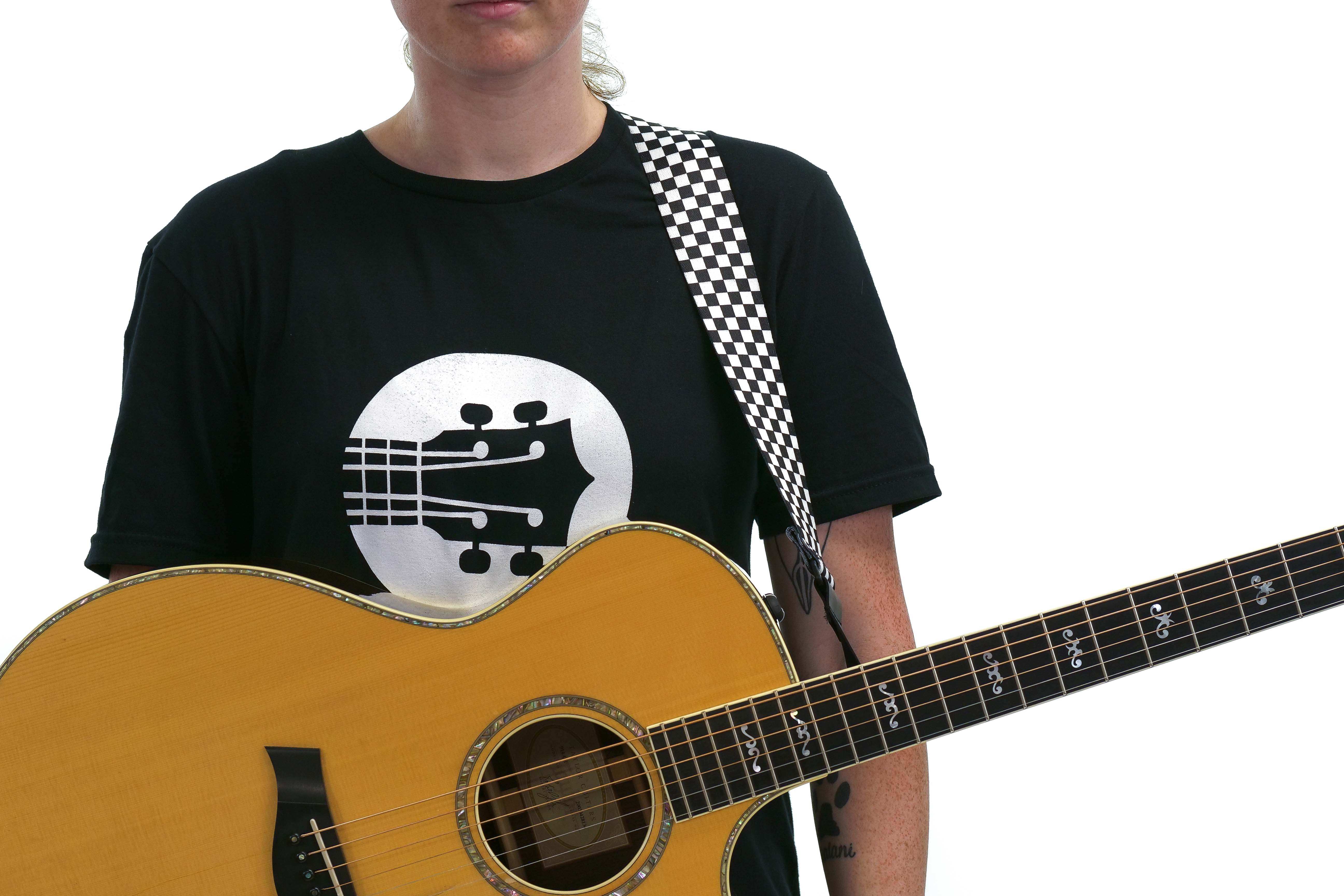 Terry Carter Music Store 2 Inch Sublimation Guitar and Ukulele Strap - CHECKERBOARD - Image 7