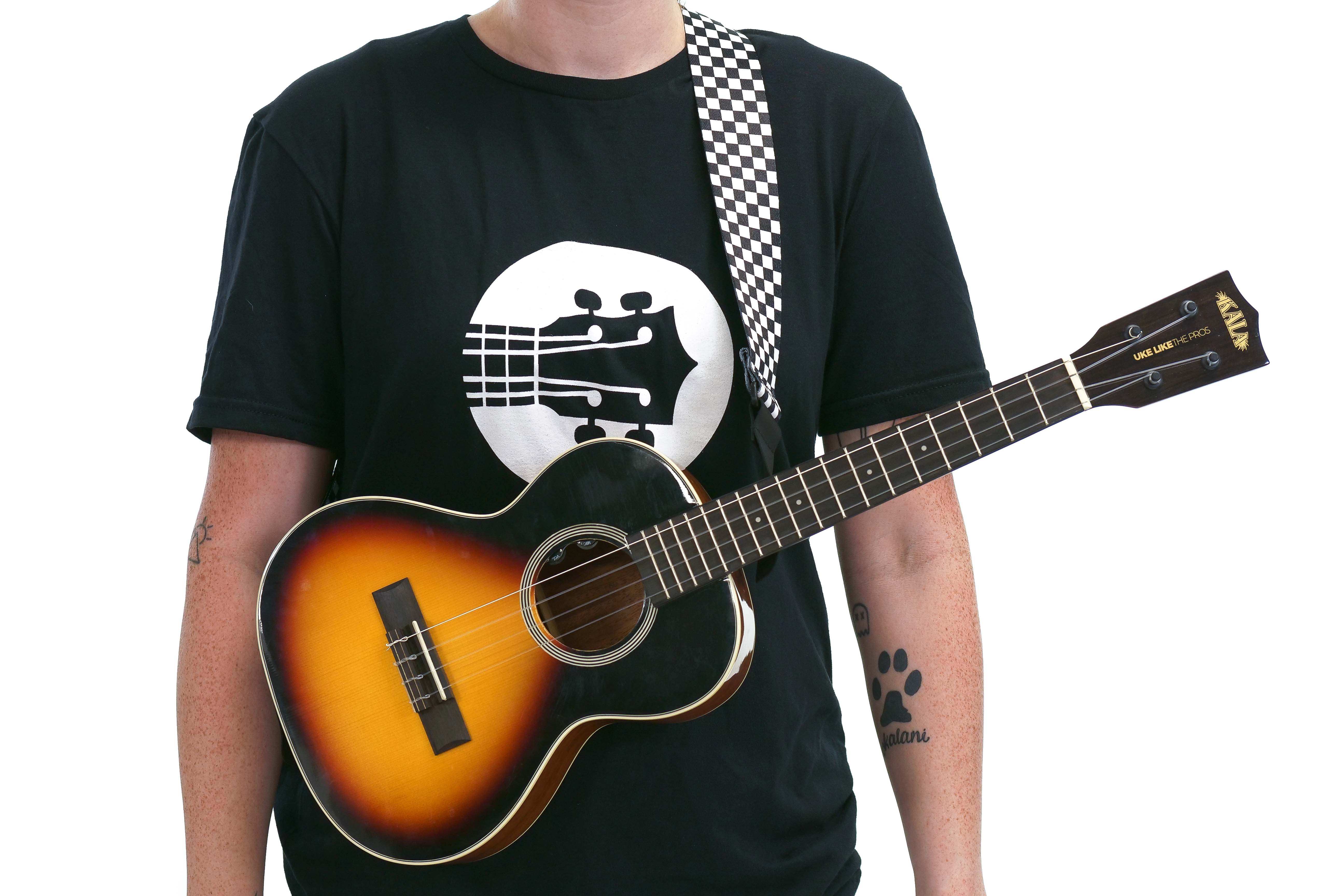 Terry Carter Music Store 2 Inch Sublimation Guitar and Ukulele Strap - CHECKERBOARD - Image 8