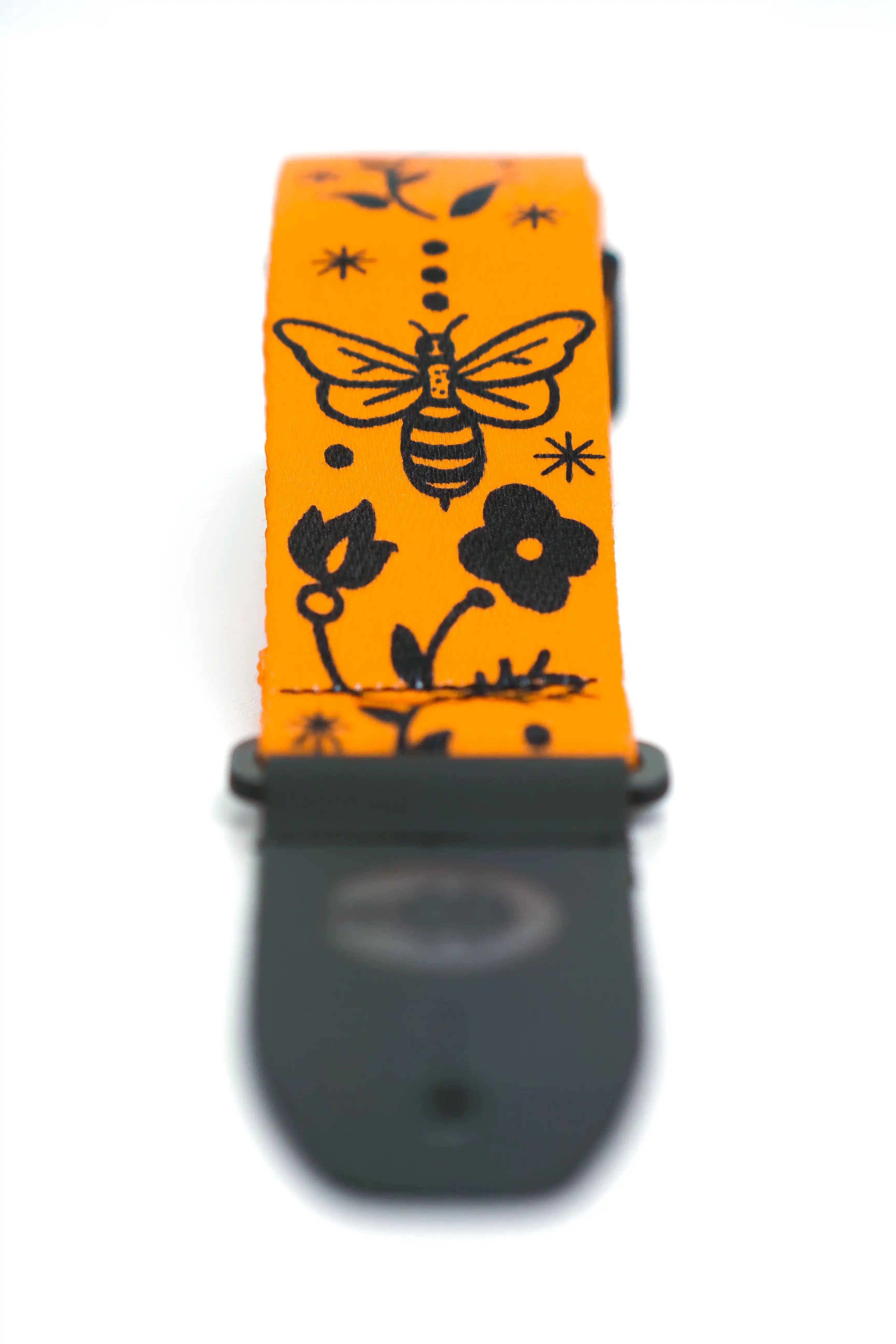 Terry Carter Music Store 2 Inch Sublimation Guitar and Ukulele Strap - YELLOW/BLACK BEES - Image 3