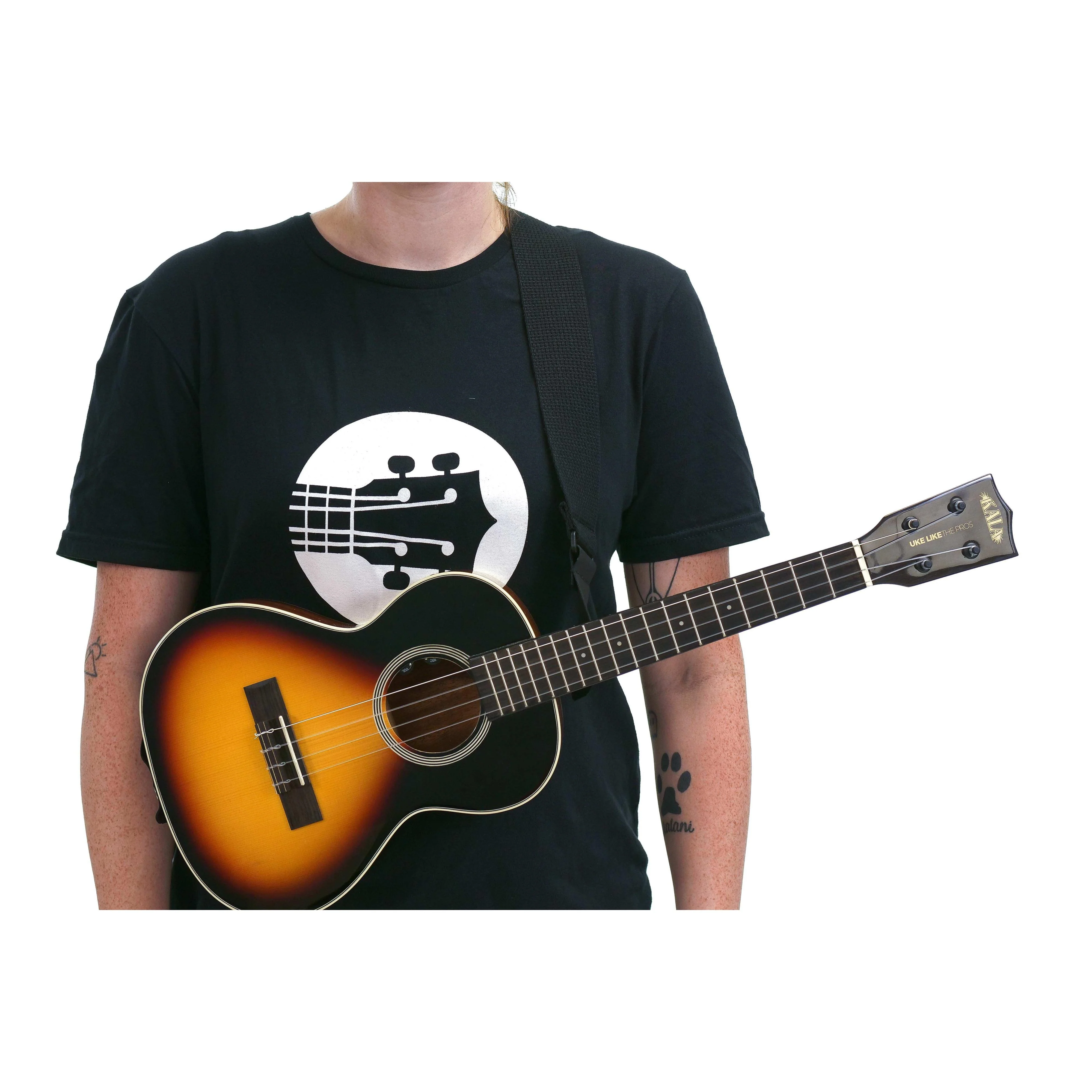 Terry Carter Music Store 2 Inch Woven Cotton Guitar and Ukulele Strap - BLACK - Image 7
