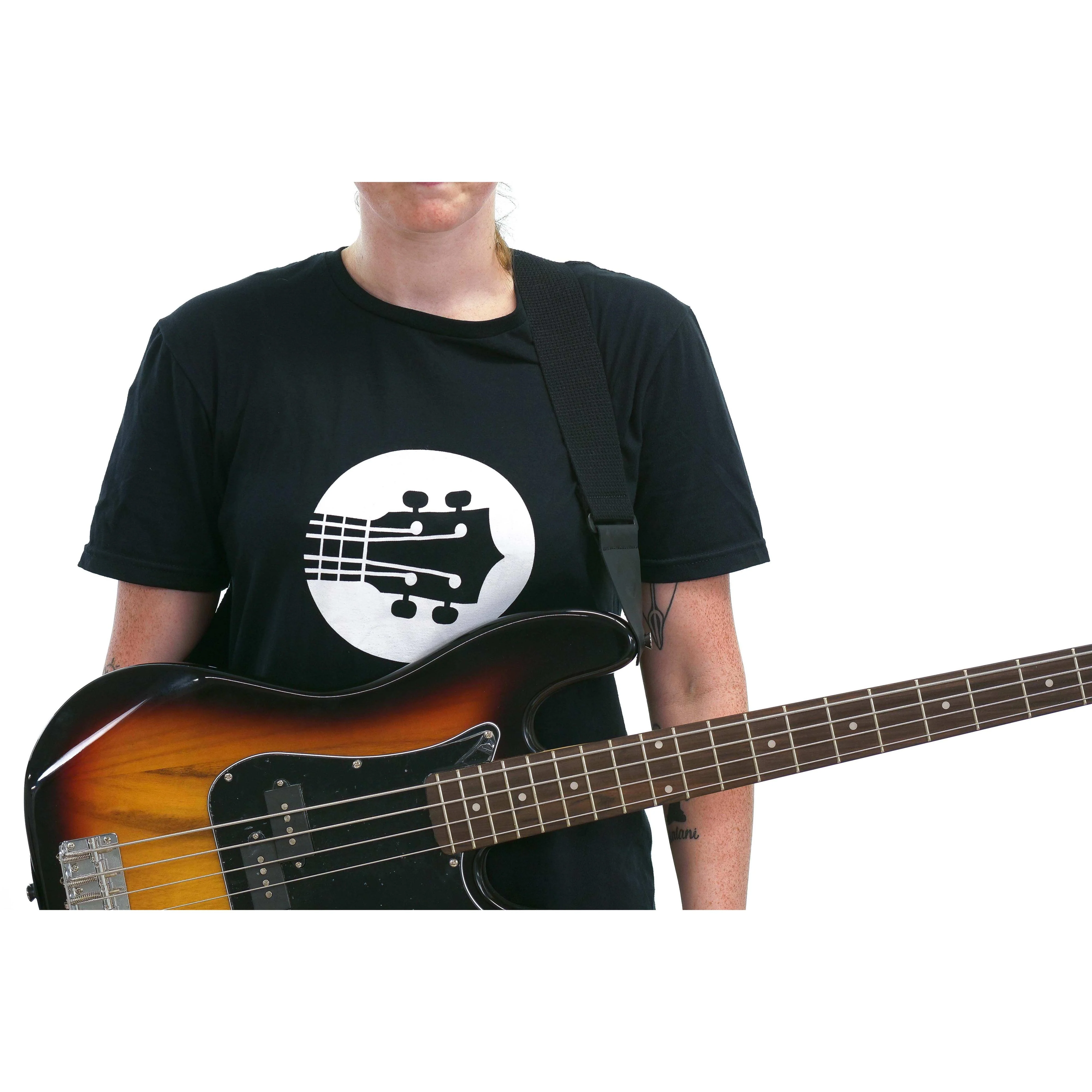 Terry Carter Music Store 2 Inch Woven Cotton Guitar and Ukulele Strap - BLACK - Image 9
