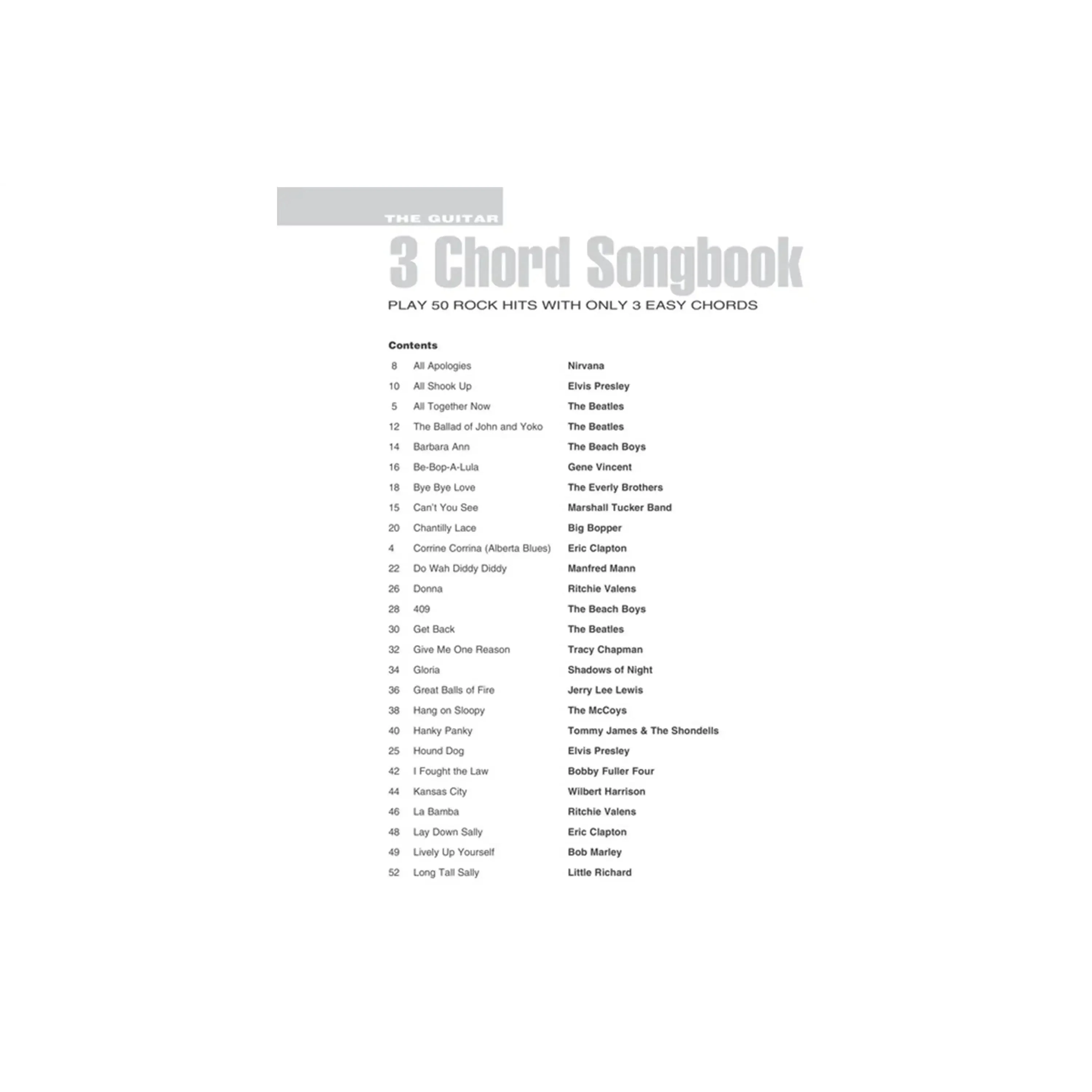 The Guitar Three-Chord Songbook Play 50 Rock Hits with Only 3 Easy Chords - Image 2