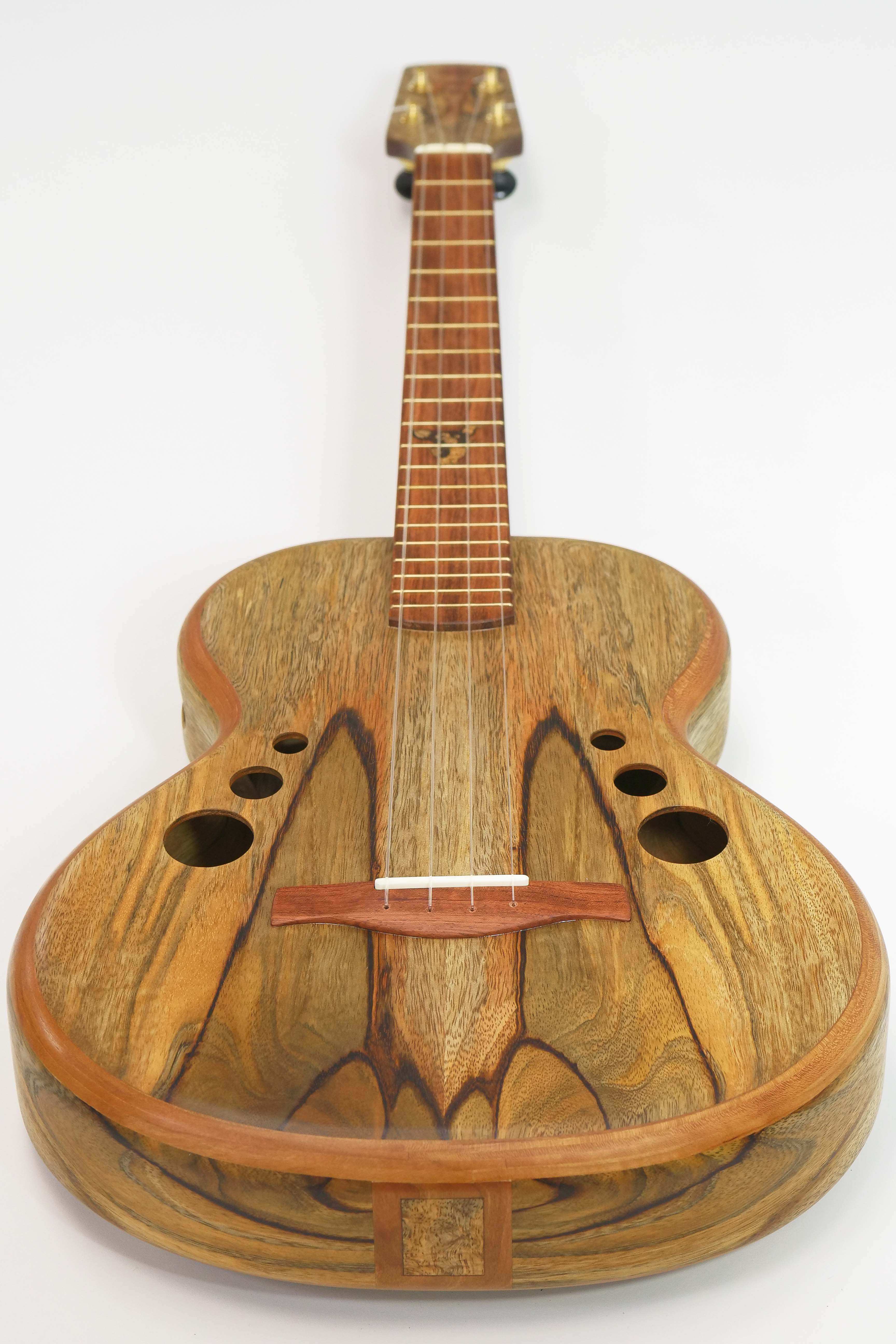 Tyde Music Custom Baritone Ukulele Stunning Spalted Mango "Gremlin" - Image 5