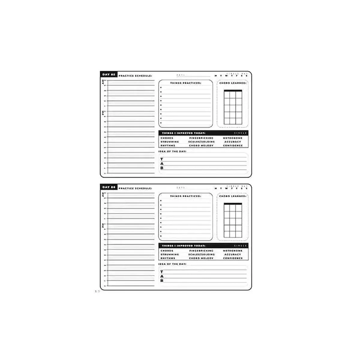 100 Day Ukulele Music Practice Book - Image 2