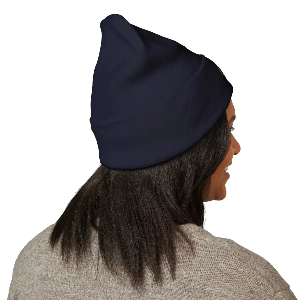 Uke Like The Pros 10th Anniversary Embroidered Beanie - Gold Logo - Image 4