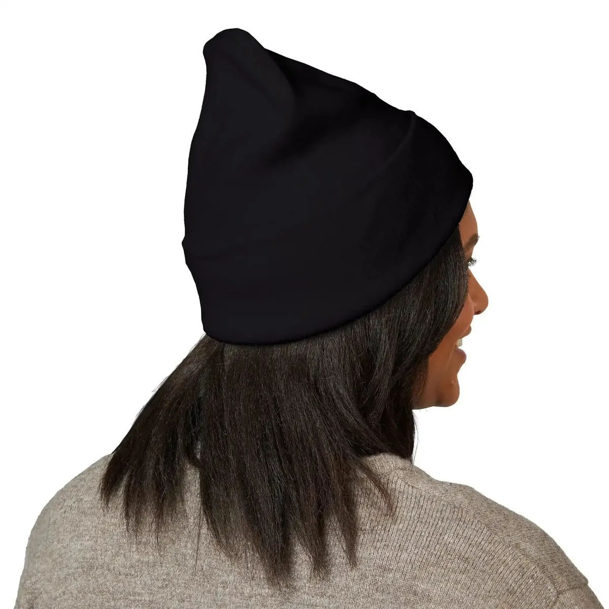 Uke Like The Pros 10th Anniversary Embroidered Cuffed Beanie — Black on Black - Image 4