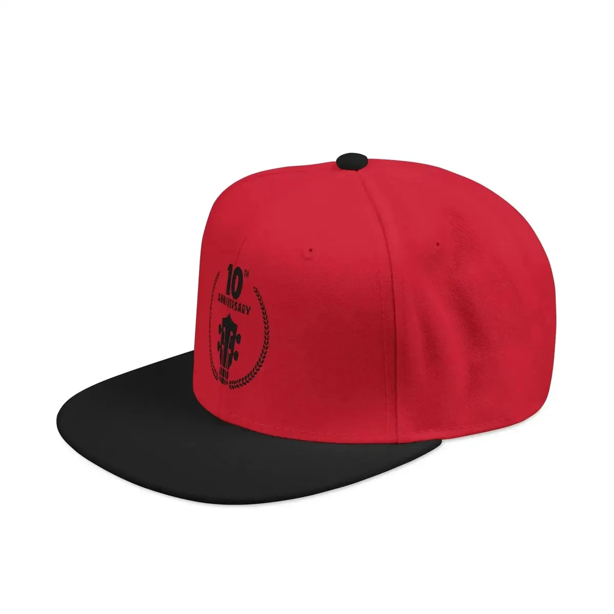 Uke Like The Pros 10th Anniversary Embroidered Snapback Hat - Black Logo - Image 4