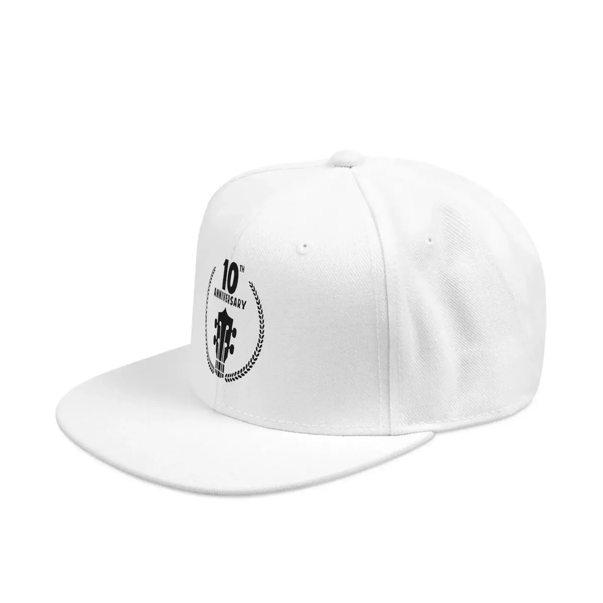 Uke Like The Pros 10th Anniversary Embroidered Snapback Hat - Black Logo - Image 8