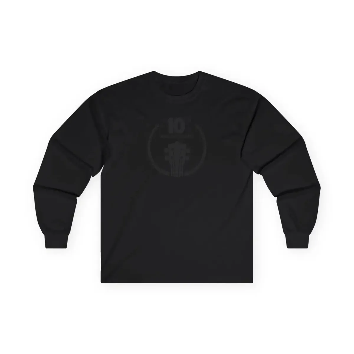 Uke Like The Pros 10th Anniversary Long Sleeve T-Shirt - Black on Black