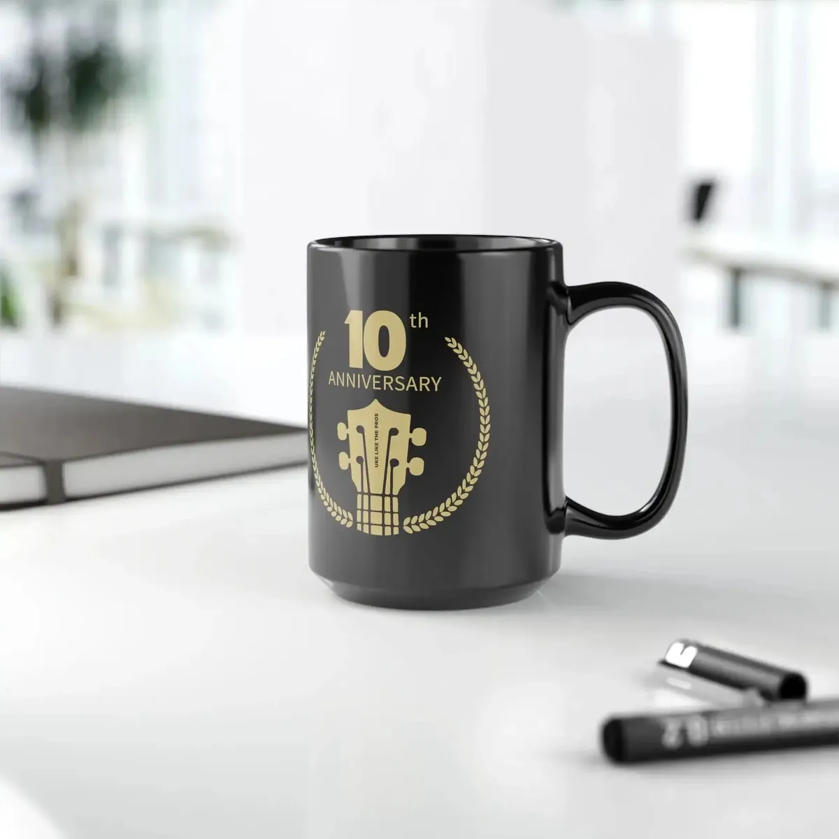 Uke Like The Pros 10th Anniversary Mug - 15 oz - Image 5