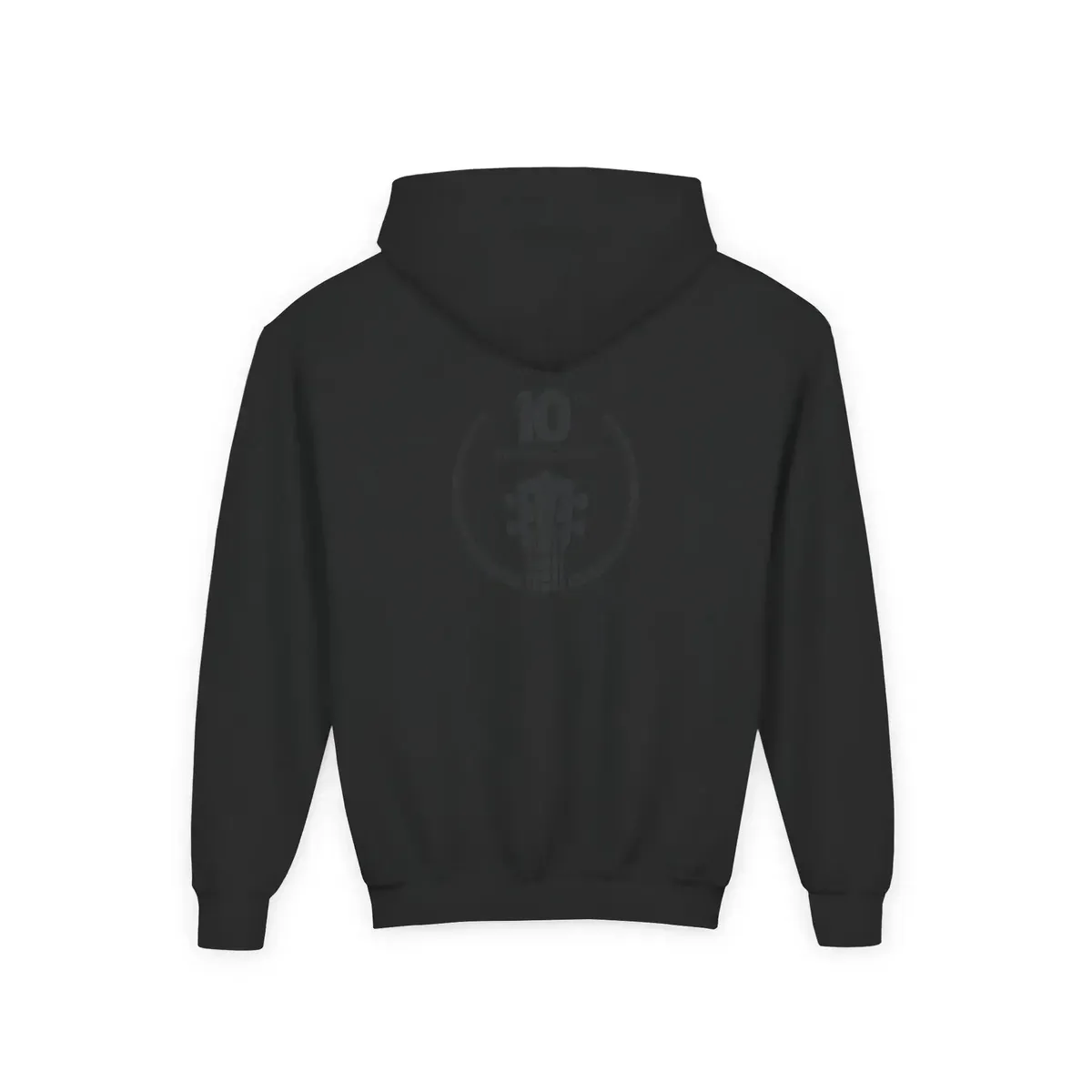 Uke Like The Pros 10th Anniversary Youth Hoodie - Black Logo - Image 2