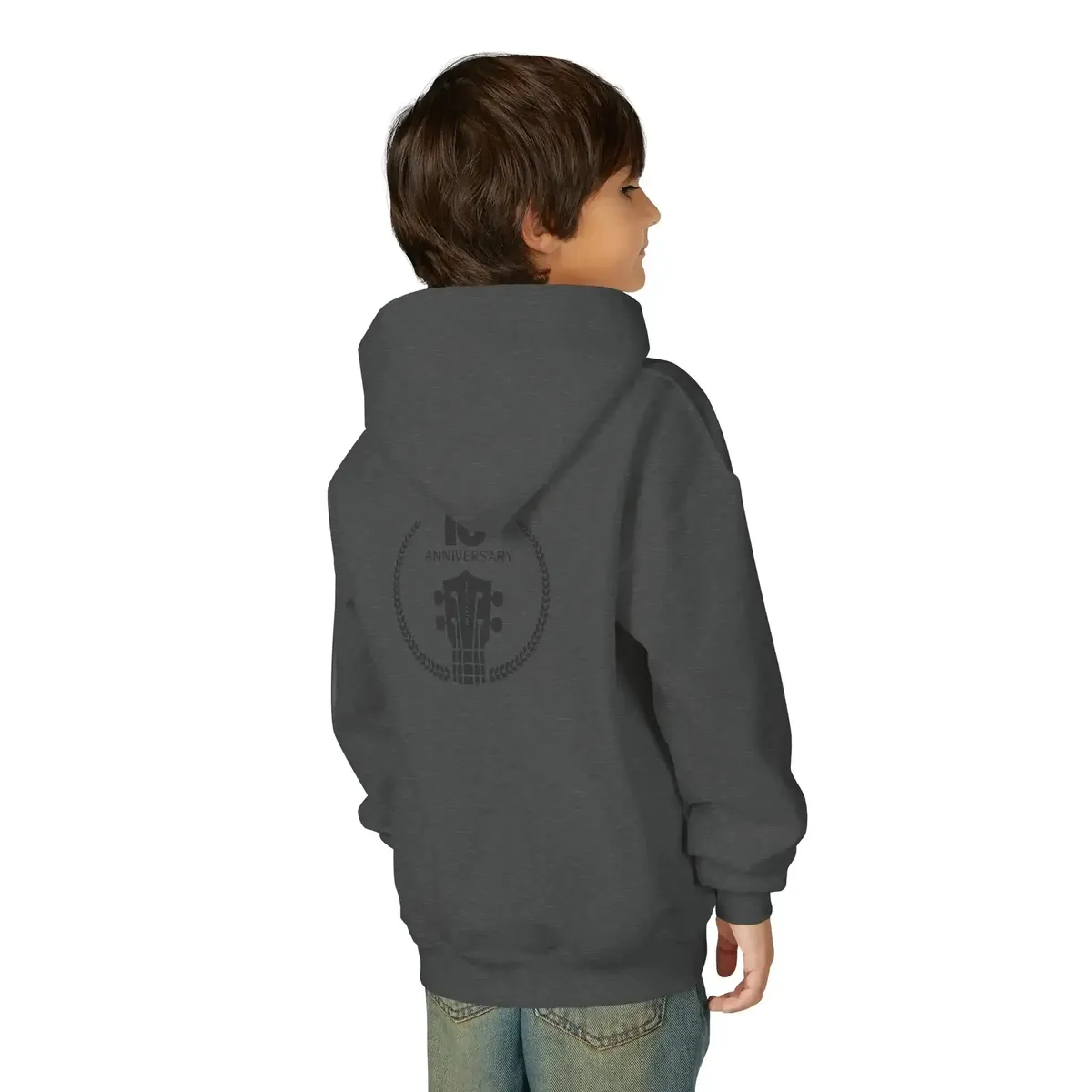 Uke Like The Pros 10th Anniversary Youth Hoodie - Black Logo - Image 30