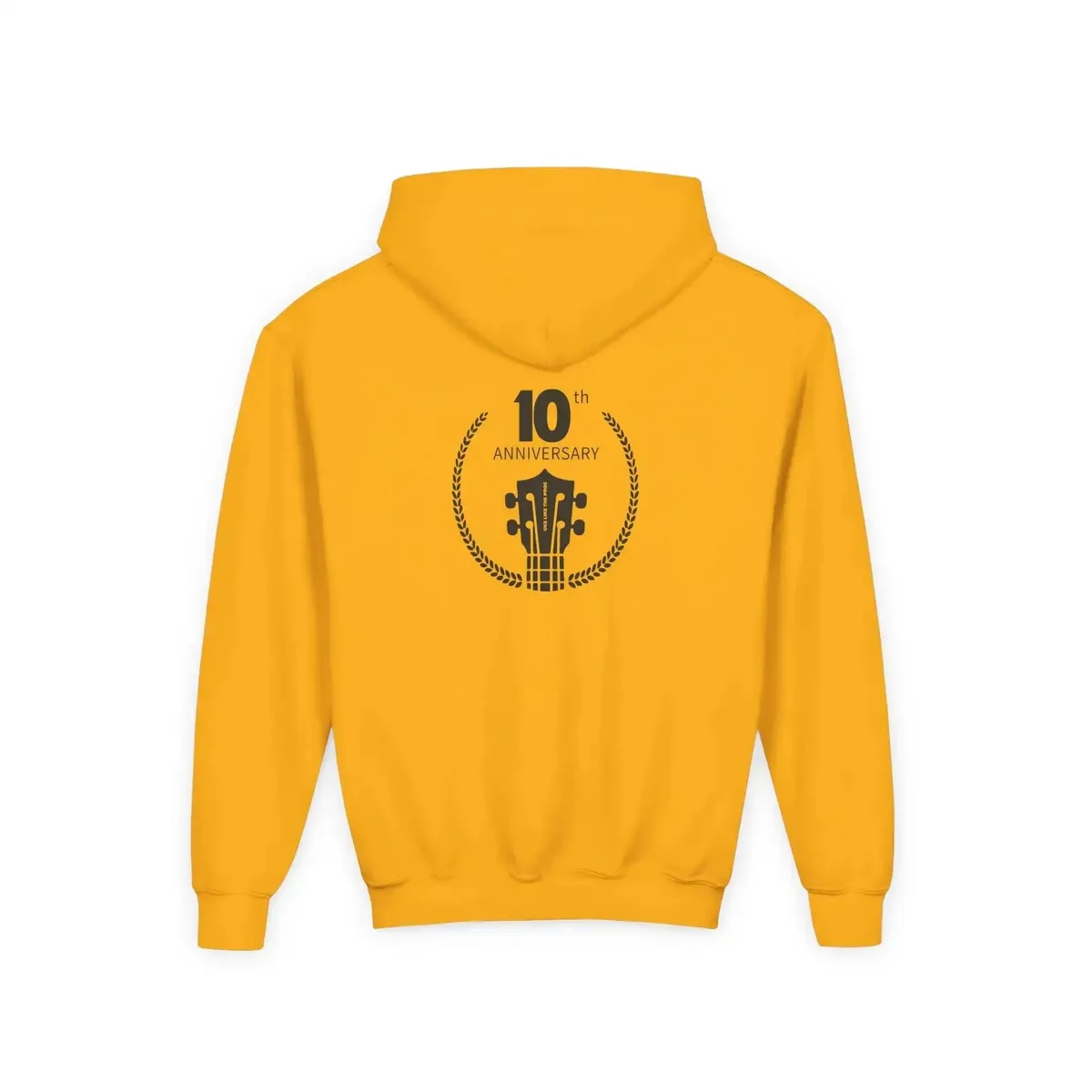 Uke Like The Pros 10th Anniversary Youth Hoodie - Black Logo - Image 6