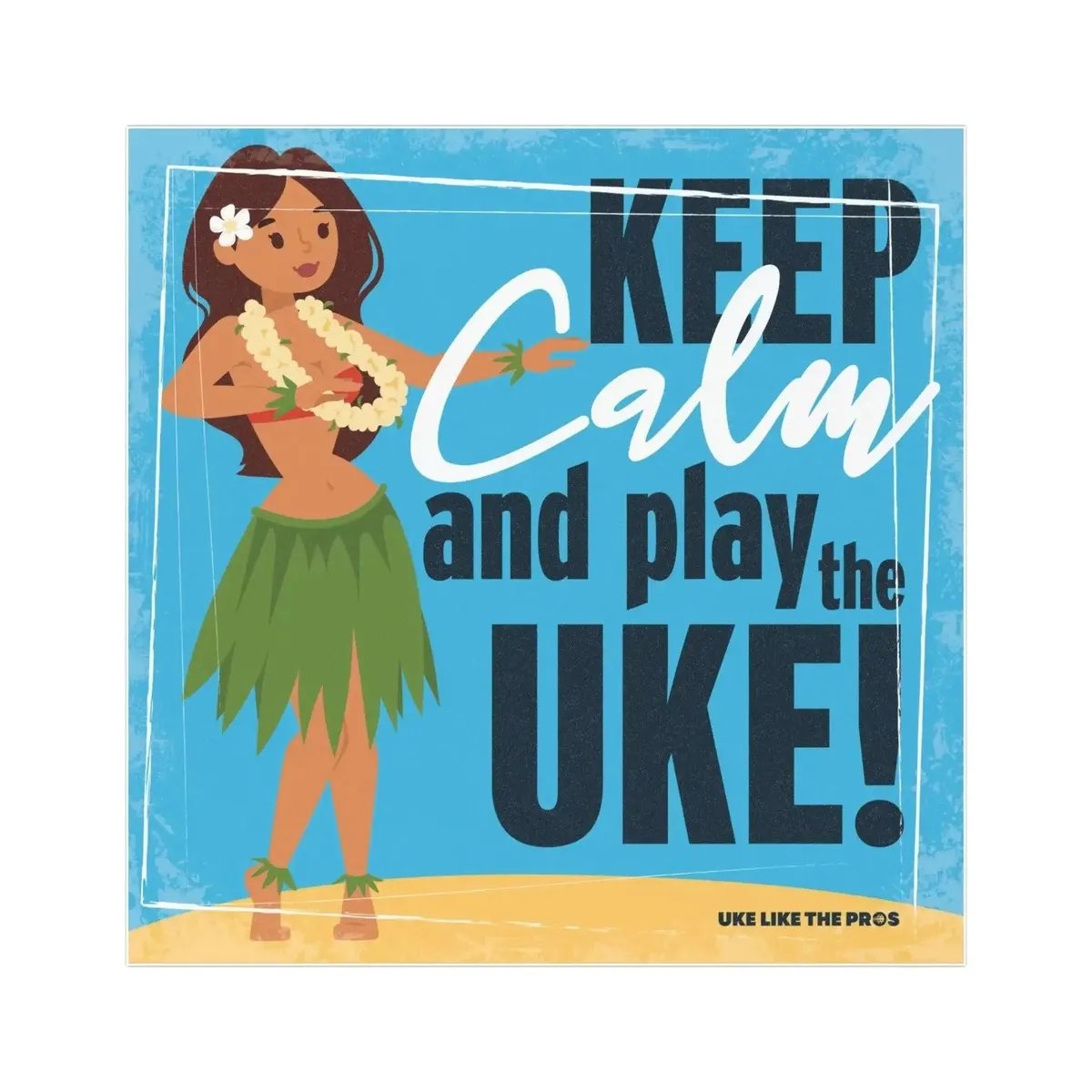 Uke Like The Pros Car Magnet - "Keep Calm and Play the Uke"