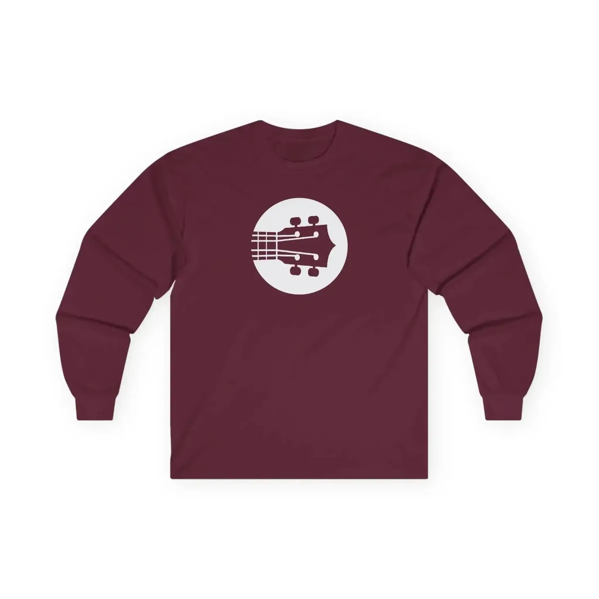 Uke Like The Pros Long Sleeve T-Shirt - White Logo - Image 4