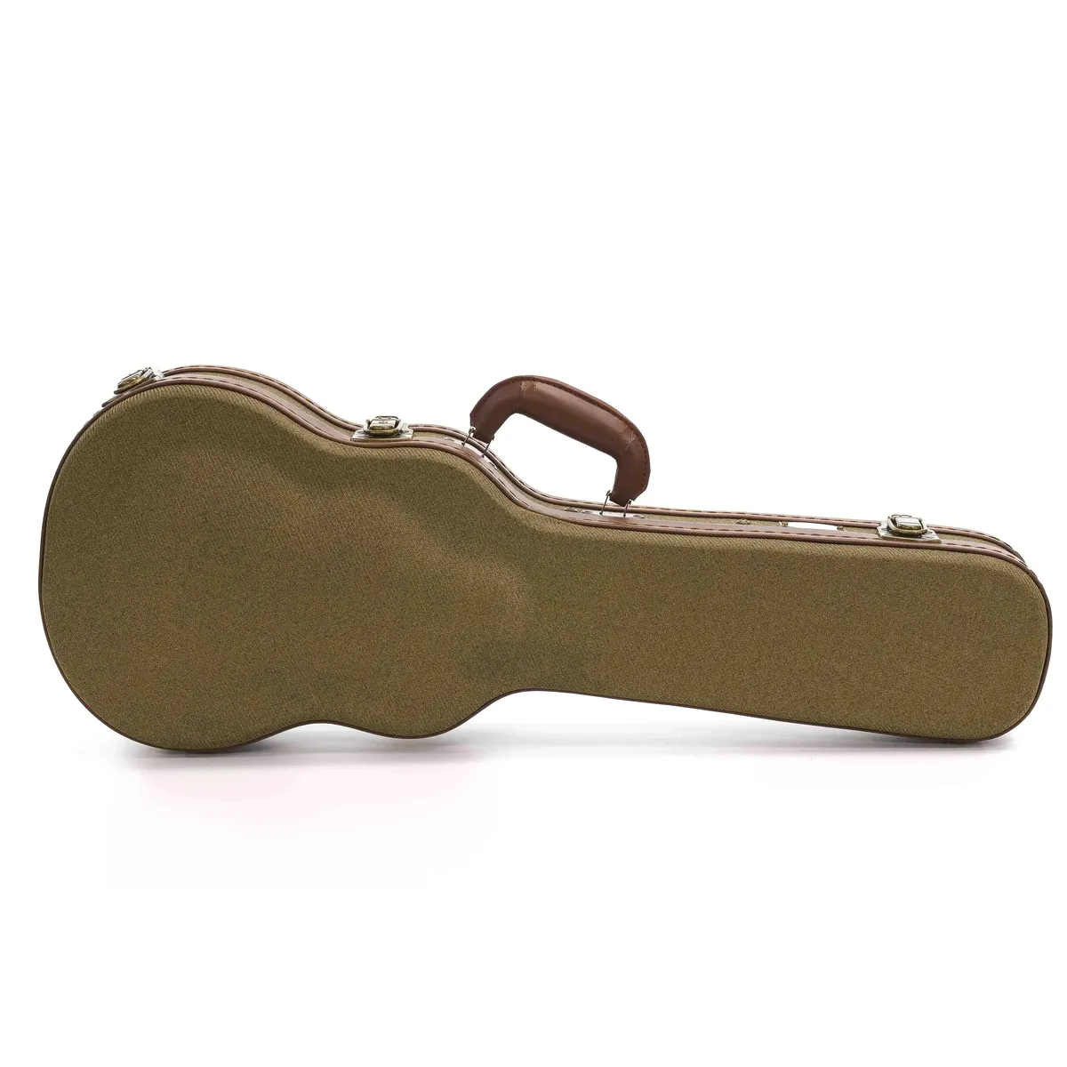 Uke Like The Pros OTB-AT Baritone Ukulele Olive Tweed Archtop Hardshell Case - Discounted