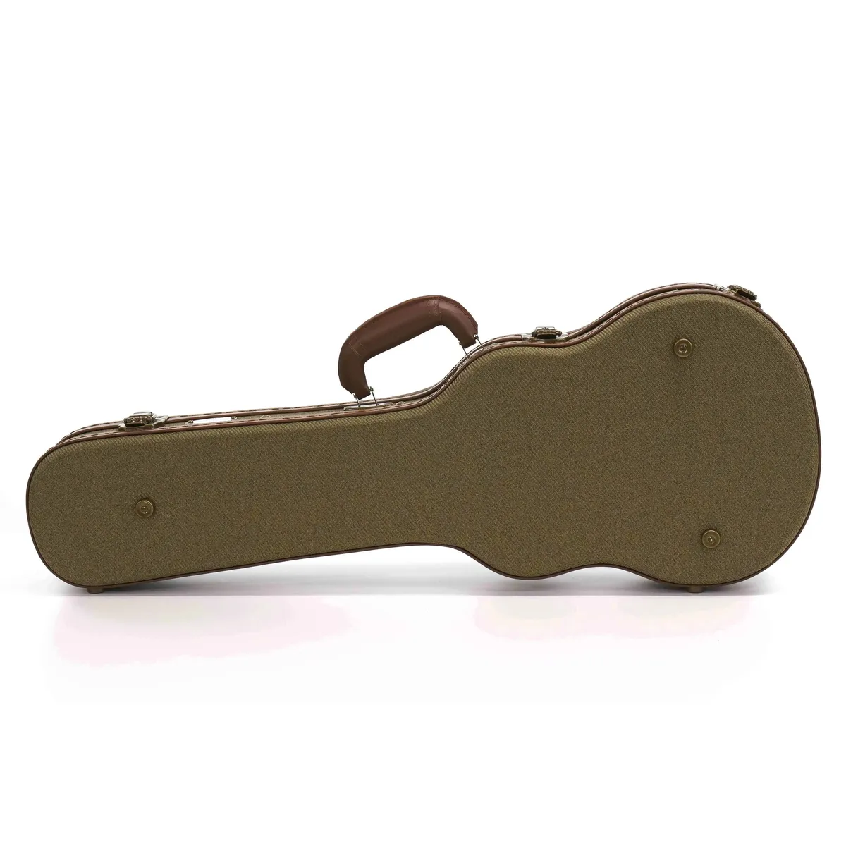 Uke Like The Pros OTB-AT Baritone Ukulele Olive Tweed Archtop Hardshell Case - Discounted - Image 4