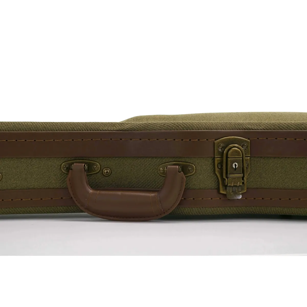 Uke Like The Pros OTB-AT Baritone Ukulele Olive Tweed Archtop Hardshell Case - Discounted - Image 8
