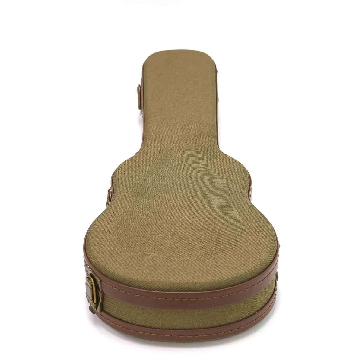 Uke Like The Pros OTB-AT Baritone Ukulele Olive Tweed Archtop Hardshell Case - Image 7