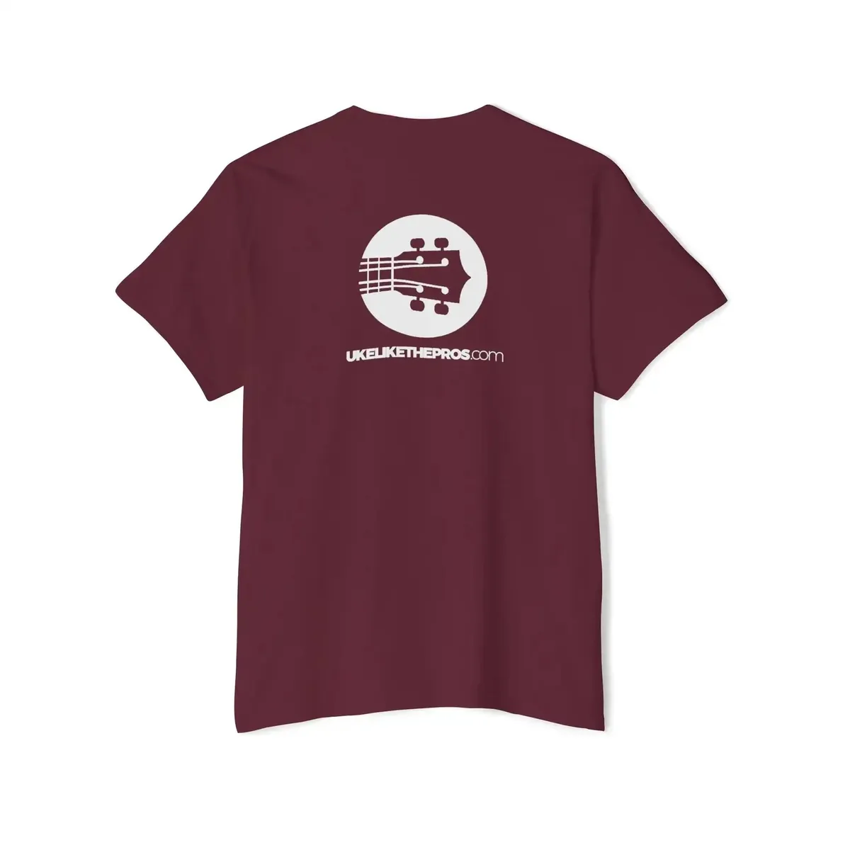 Uke Like The Pros Pocket T-Shirt - Small White Chest Logo - Image 10
