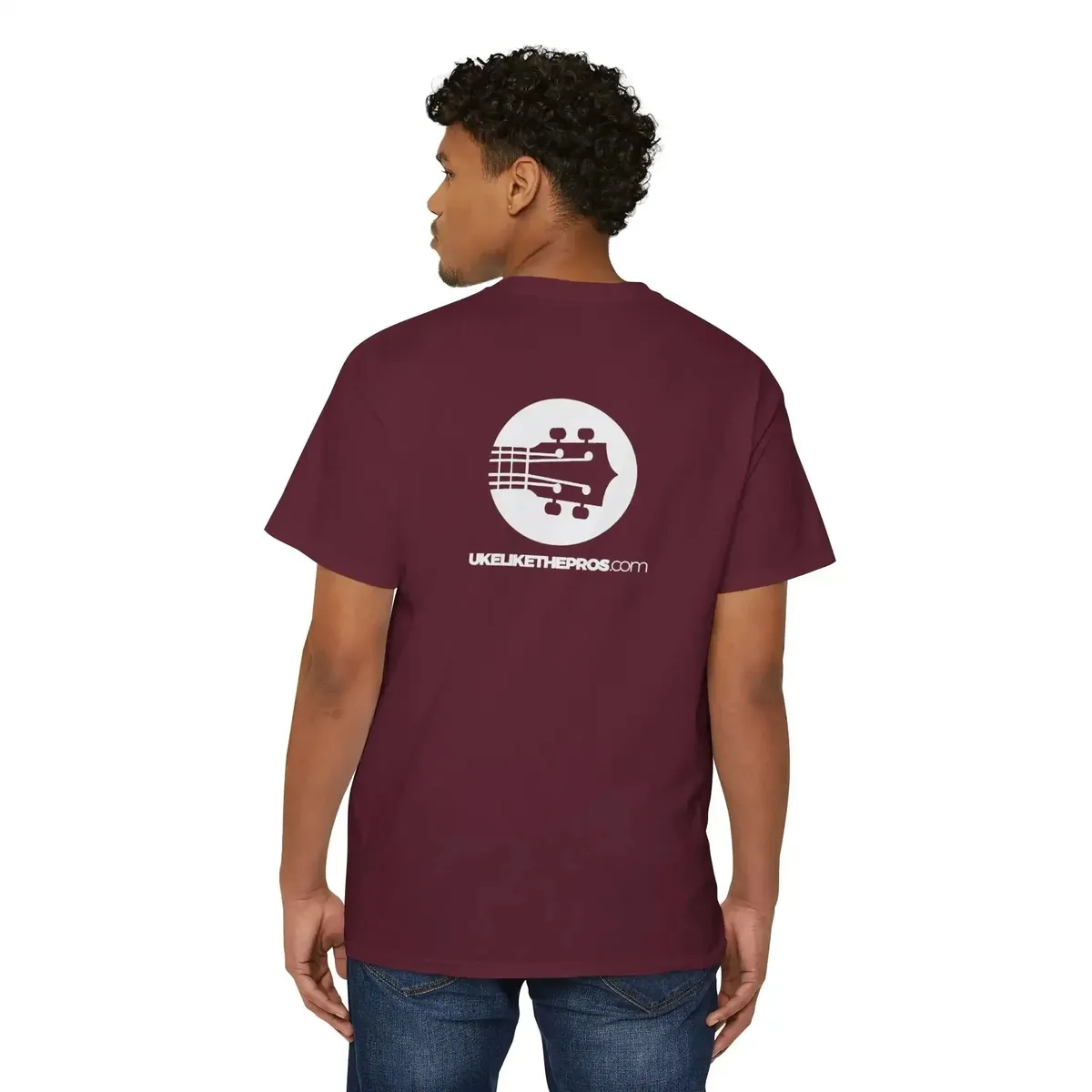 Uke Like The Pros Pocket T-Shirt - Small White Chest Logo - Image 12