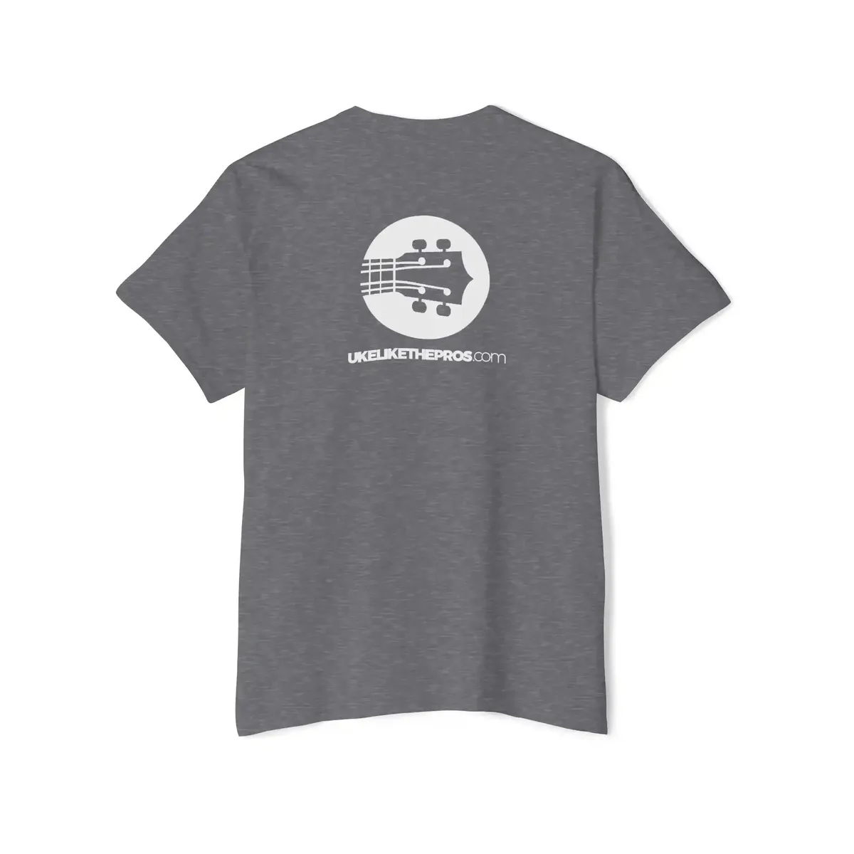 Uke Like The Pros Pocket T-Shirt - Small White Chest Logo - Image 13