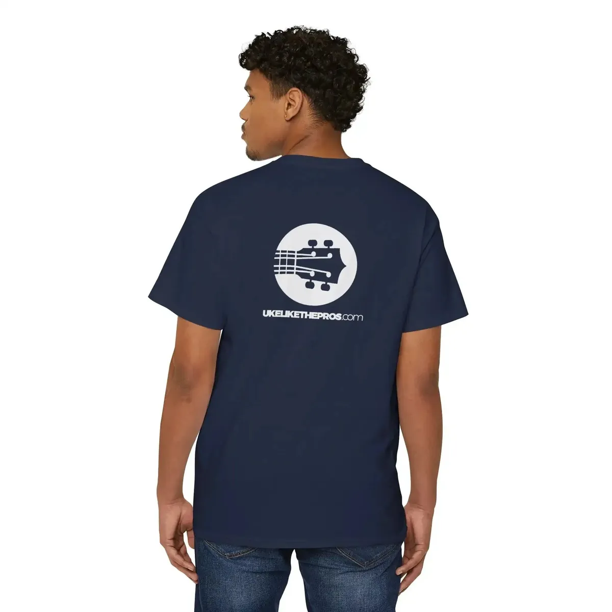 Uke Like The Pros Pocket T-Shirt - Small White Chest Logo - Image 21