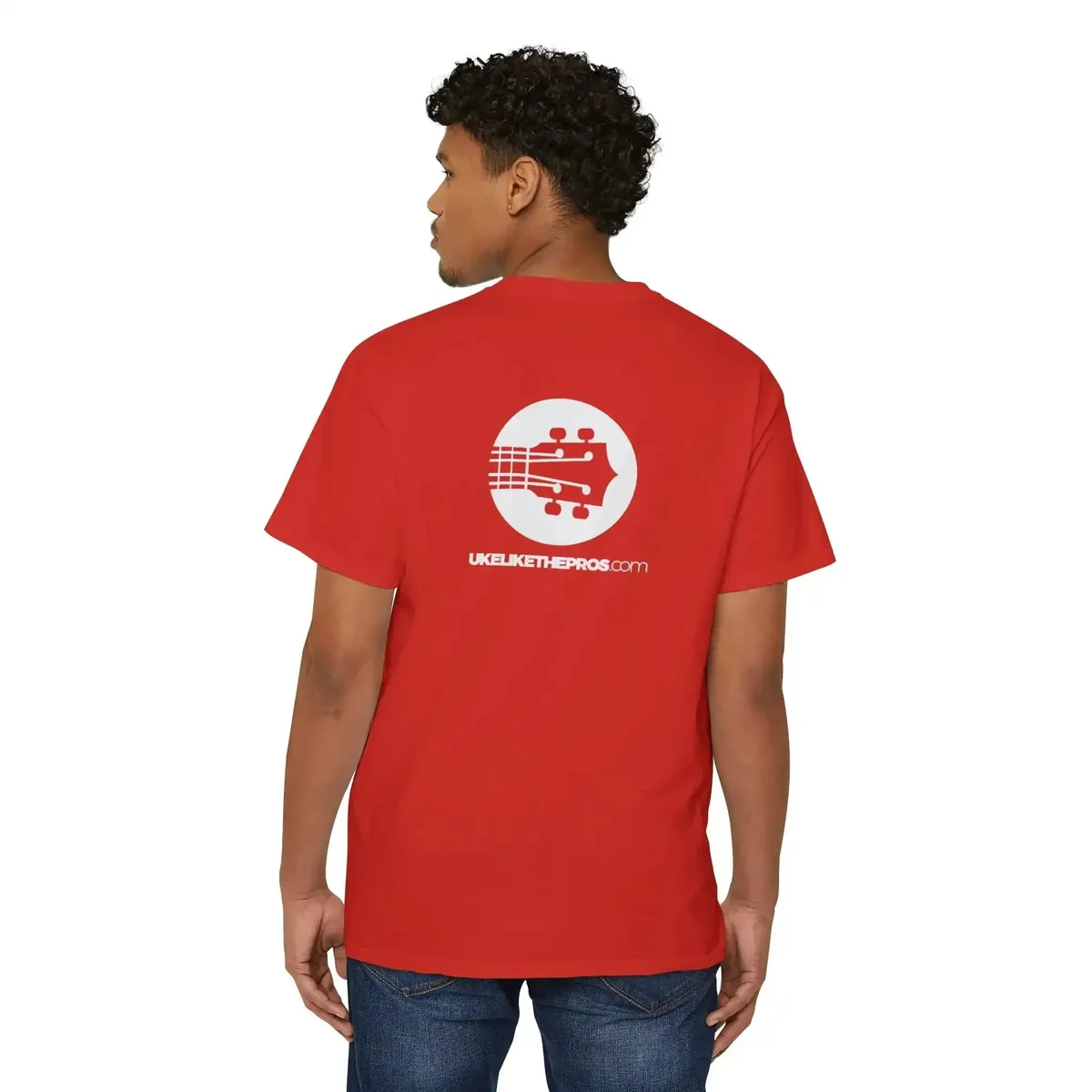 Uke Like The Pros Pocket T-Shirt - Small White Chest Logo - Image 24