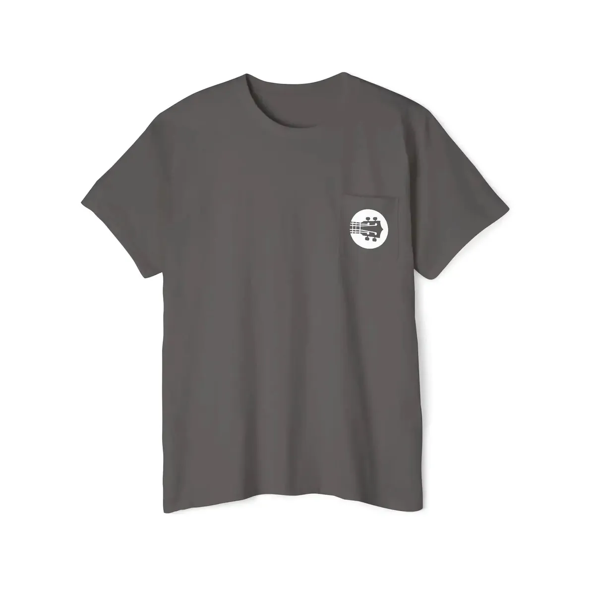 Uke Like The Pros Pocket T-Shirt - Small White Chest Logo - Image 4