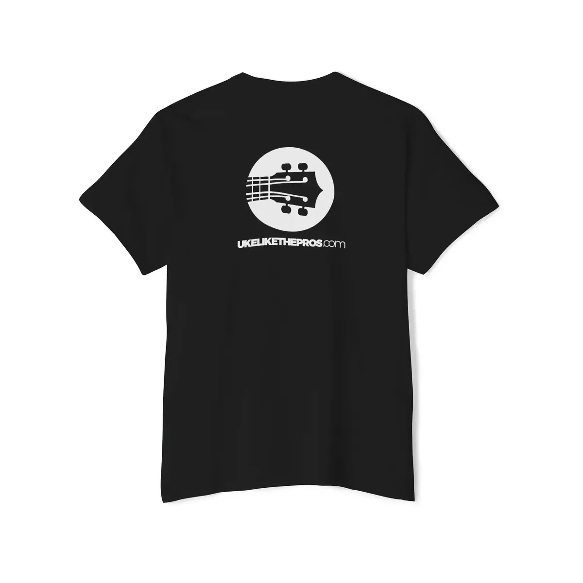 Uke Like The Pros Pocket T-Shirt - Small White Chest Logo - Image 7