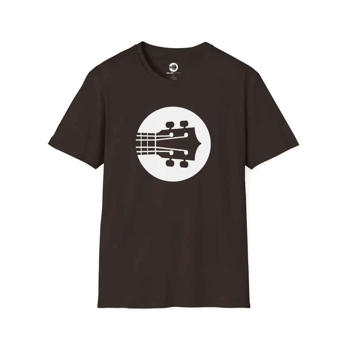 Uke Like The Pros T-Shirt - White Logo - Image 3