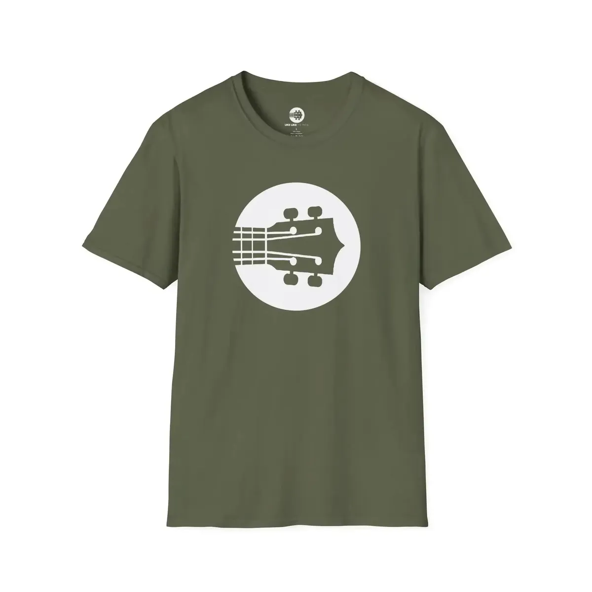 Uke Like The Pros T-Shirt - White Logo - Image 4