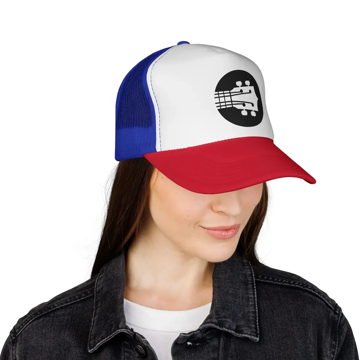Uke Like The Pros Trucker Hat - Black Logo - Image 10