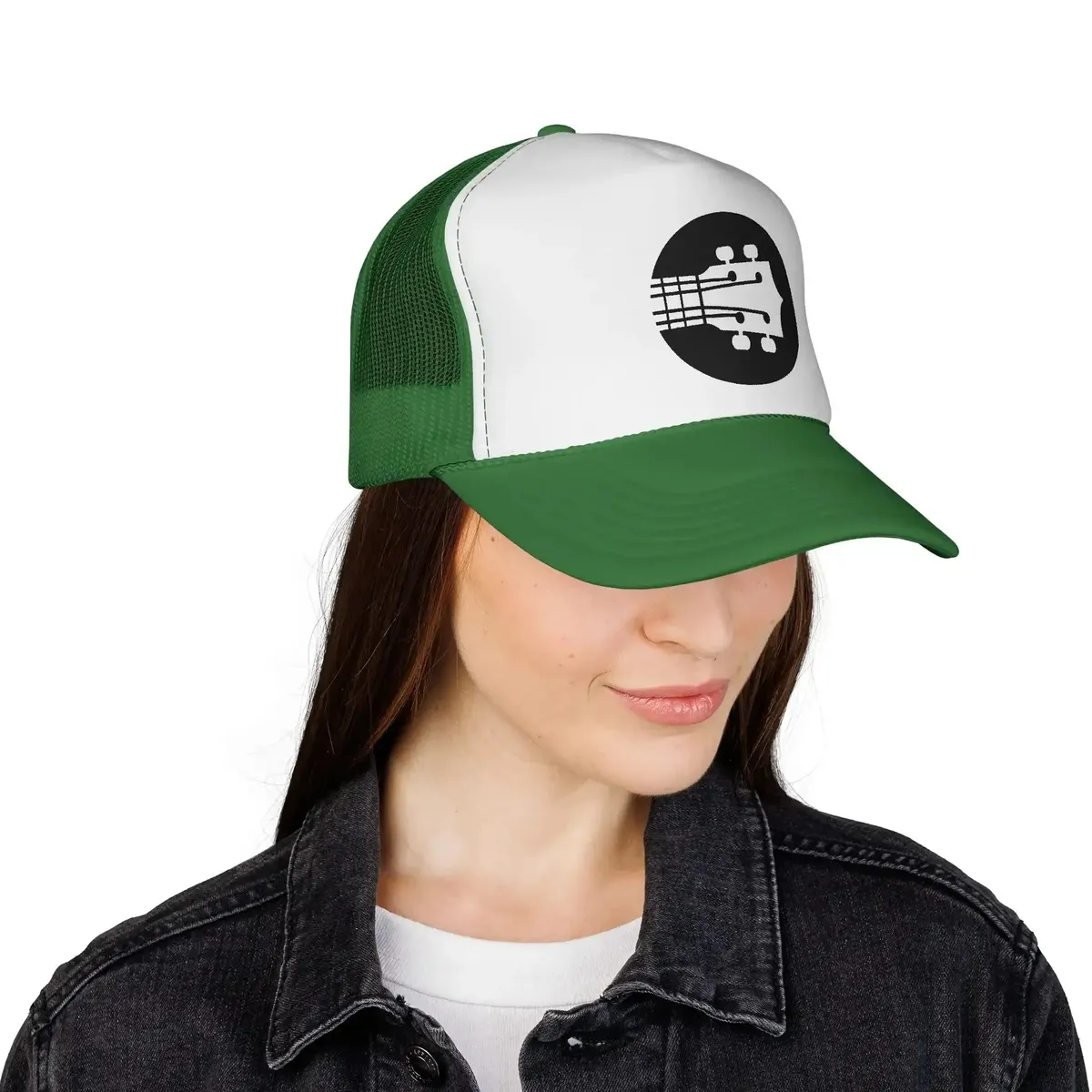 Uke Like The Pros Trucker Hat - Black Logo - Image 16