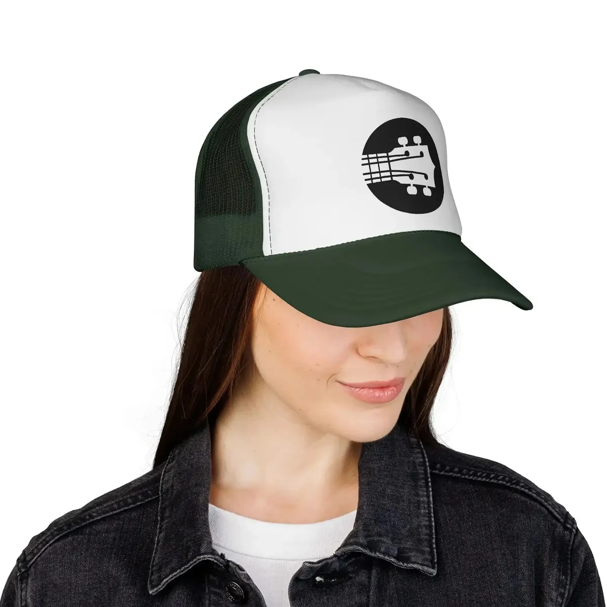 Uke Like The Pros Trucker Hat - Black Logo - Image 19
