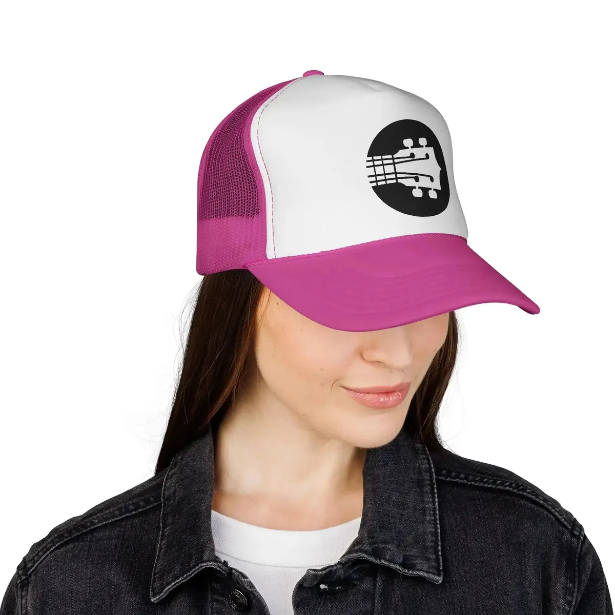 Uke Like The Pros Trucker Hat - Black Logo - Image 28