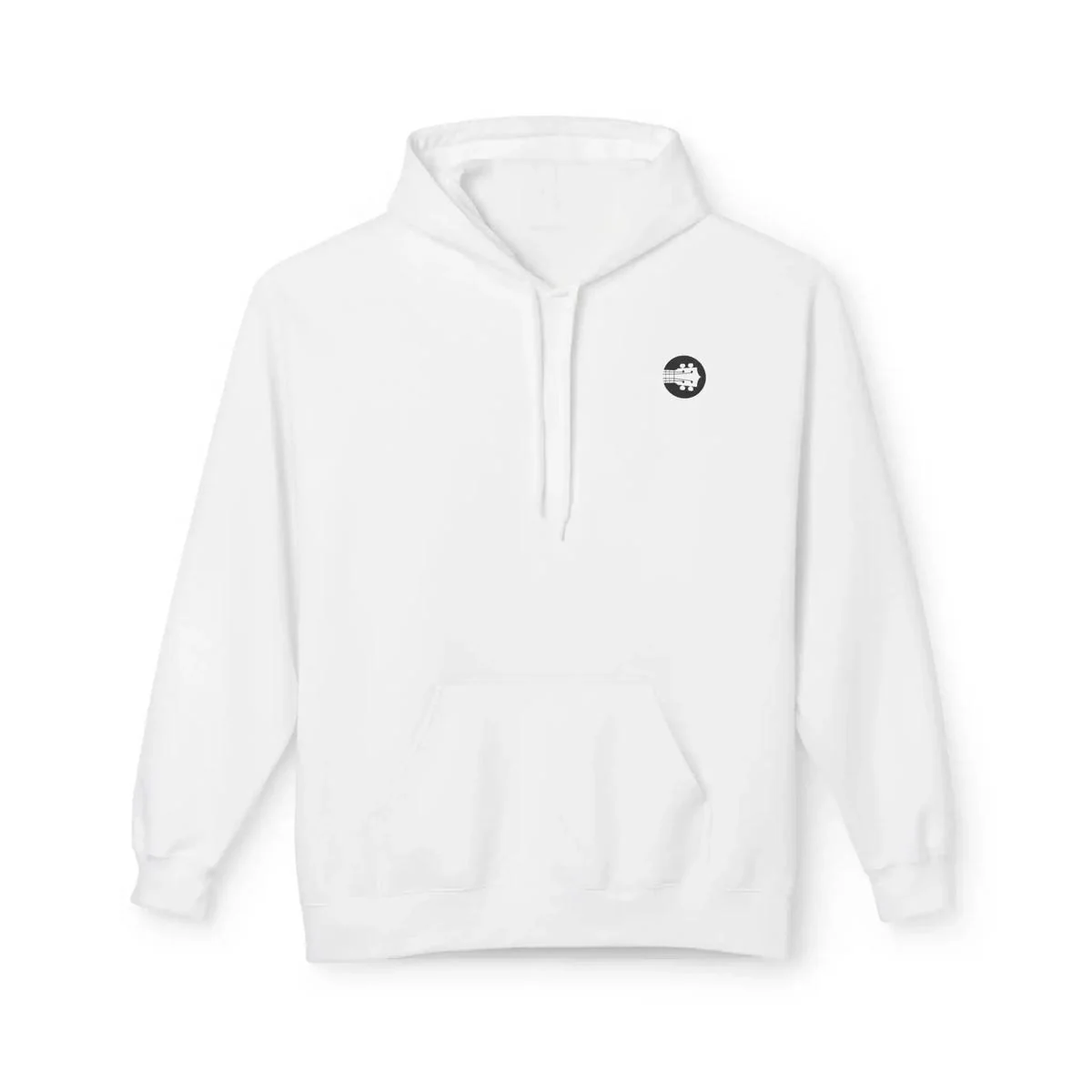 Uke Like The Pros Unisex Fleece Hoodie - Black Logo