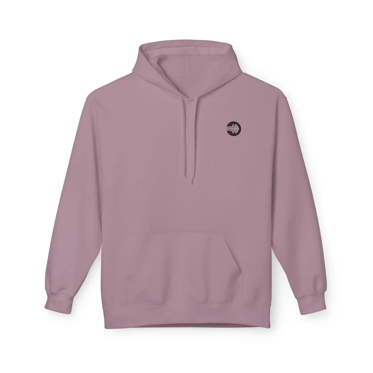Uke Like The Pros Unisex Fleece Hoodie - Black Logo - Image 10