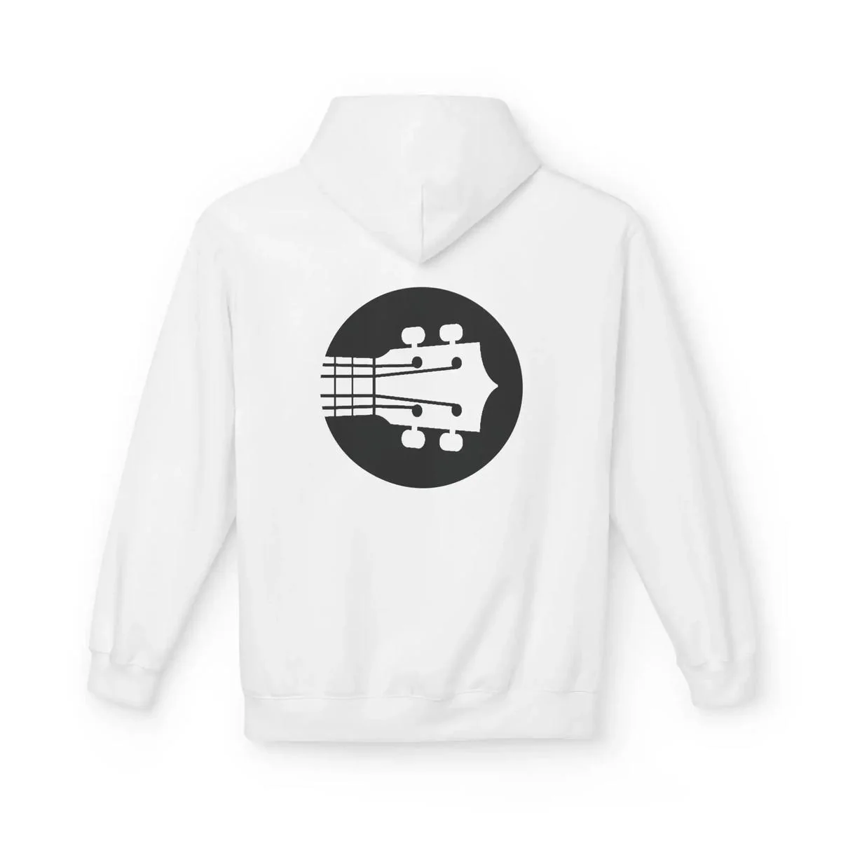Uke Like The Pros Unisex Fleece Hoodie - Black Logo - Image 12